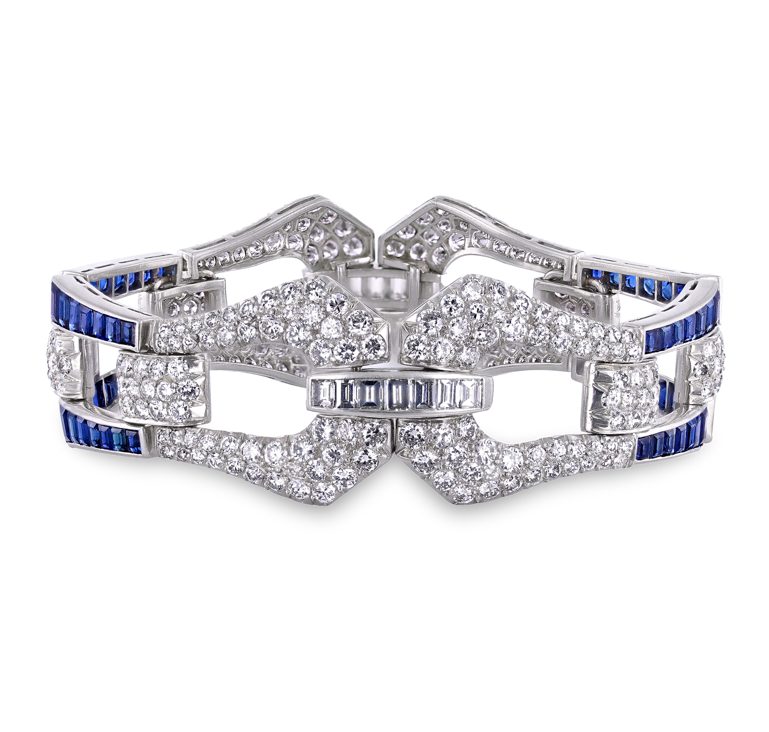 Art Deco Diamond and Sapphire Bracelet