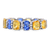 Julius Cohen Ceylon Yellow and Blue Sapphire Bracelet, 89.91 Carats