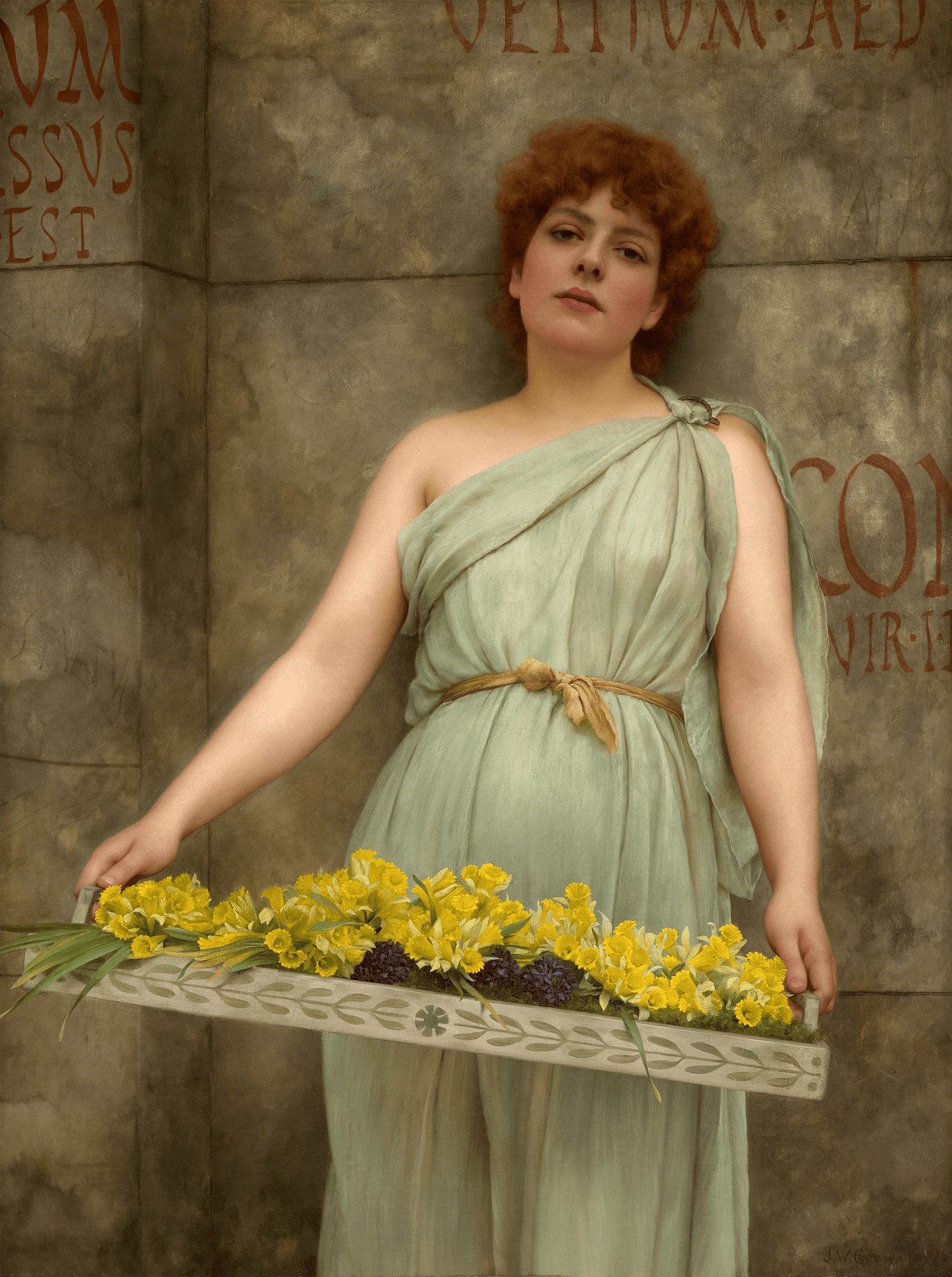 A Flower Seller by John William Godward