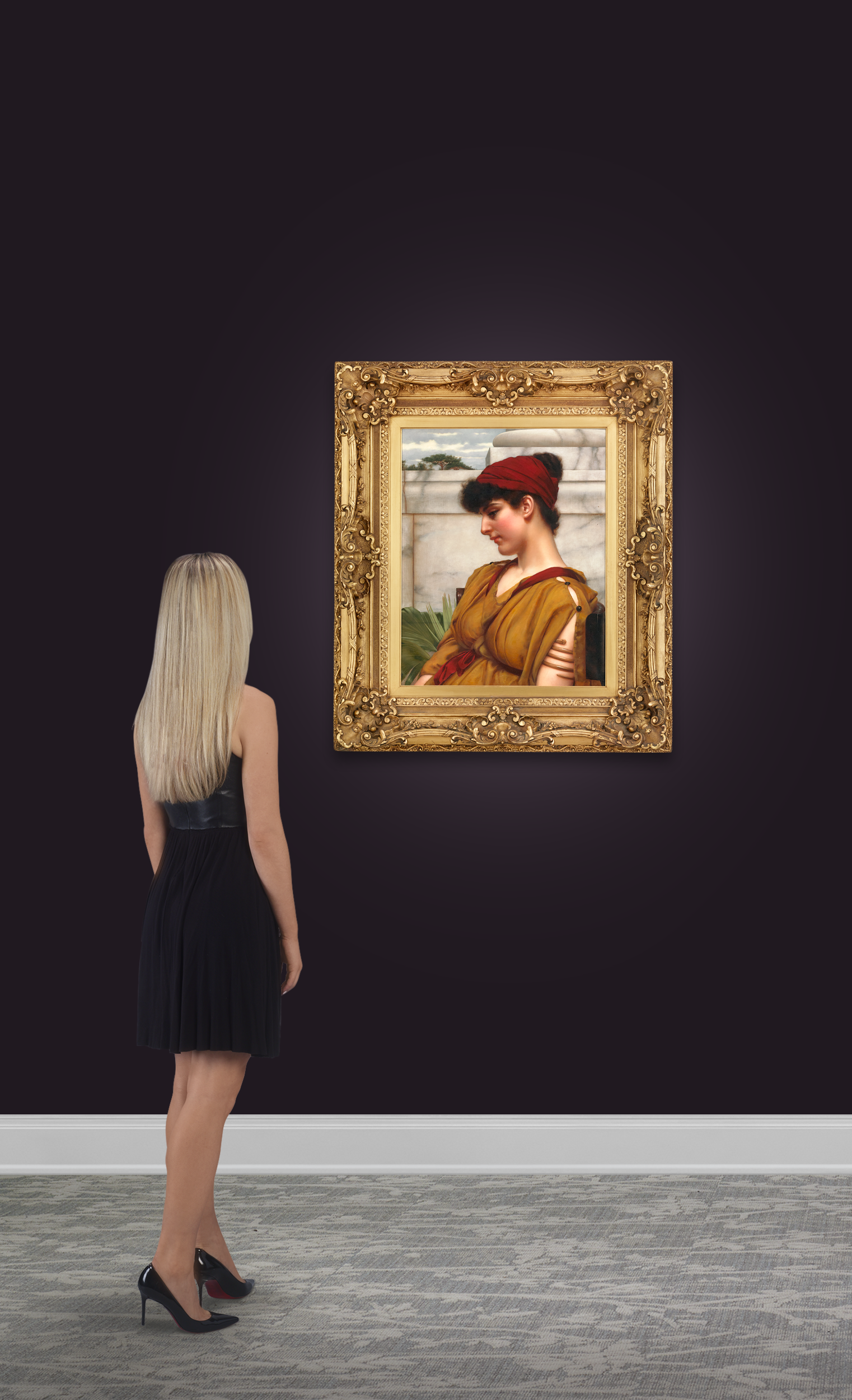 A Classical Beauty in Profile by John William Godward