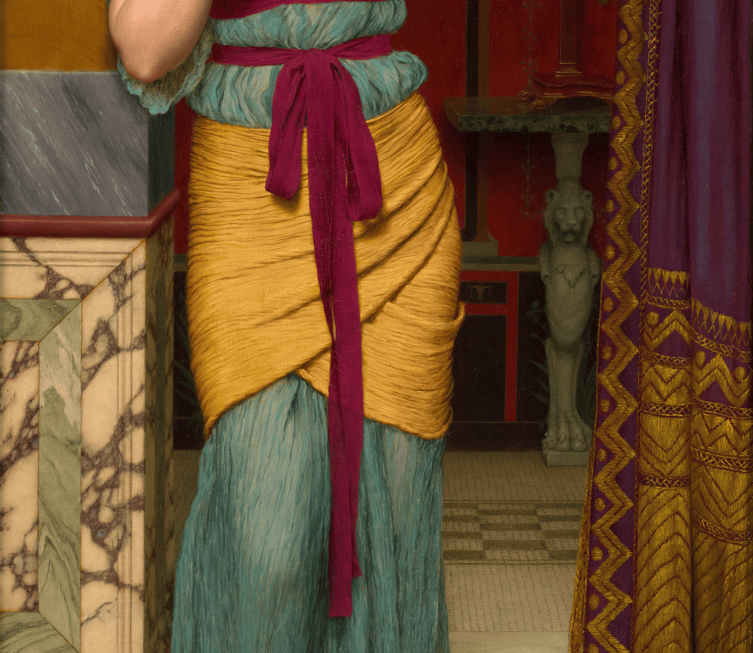 A Pompeian Lady in Blue by John William Godward
