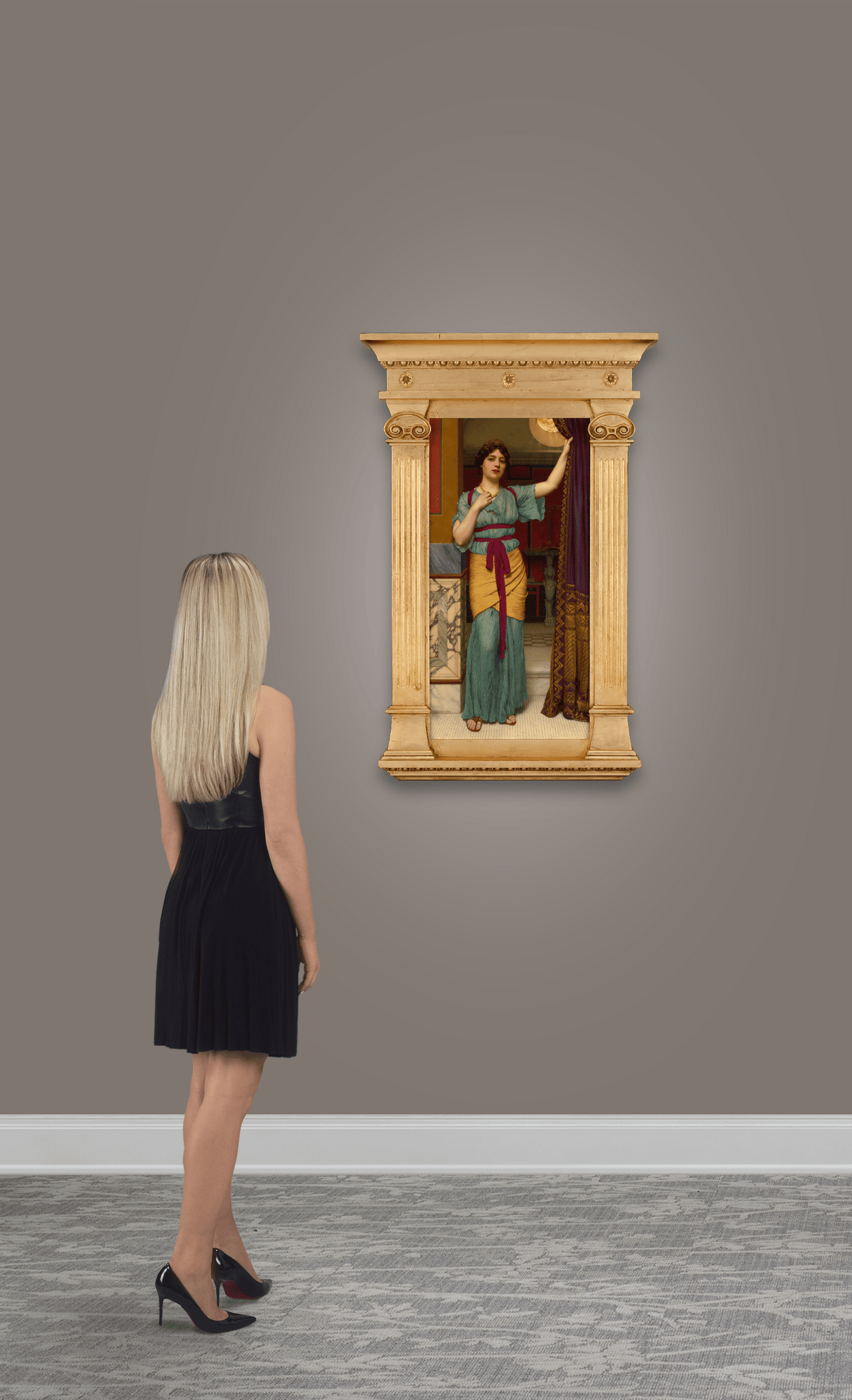 A Pompeian Lady in Blue by John William Godward