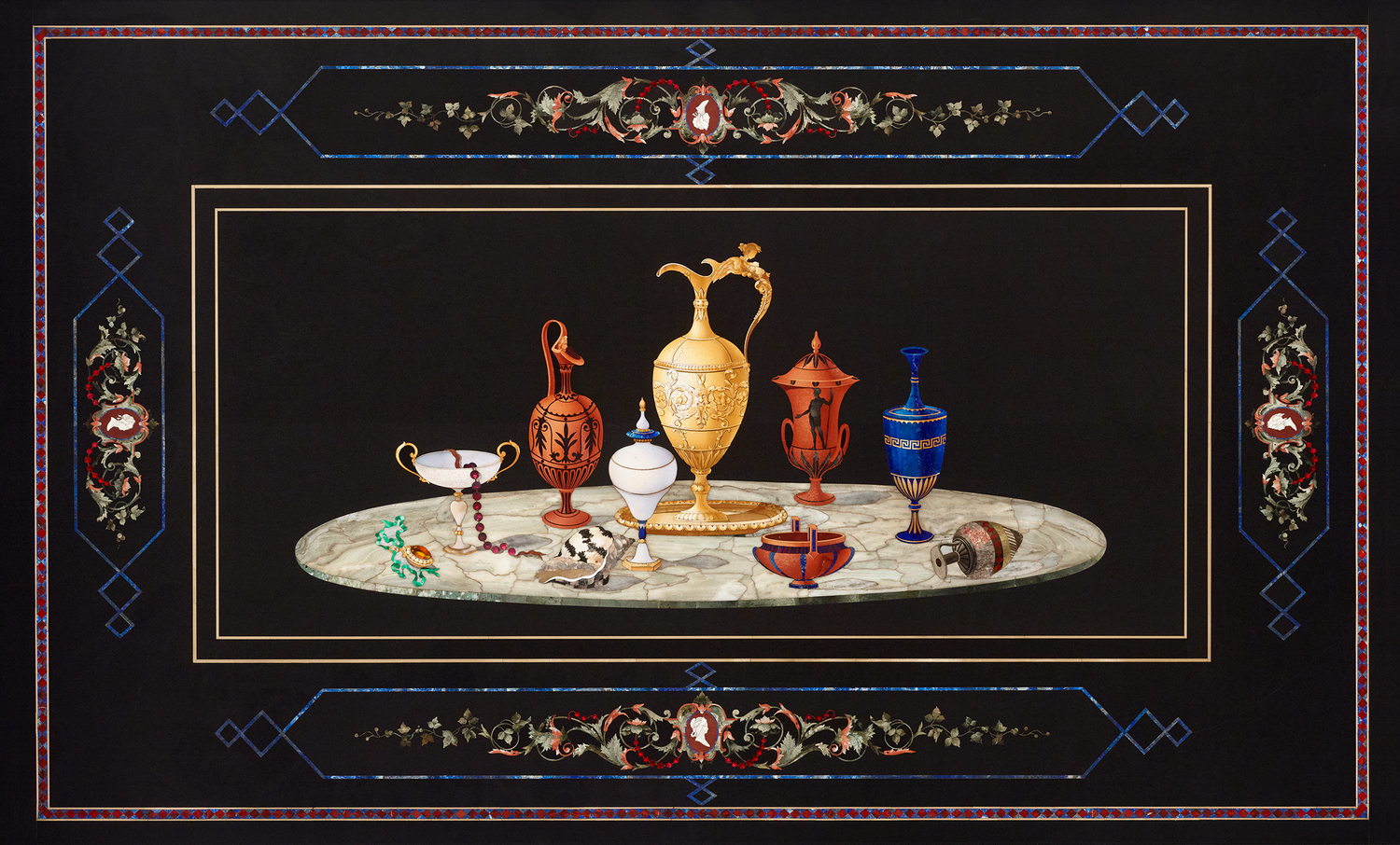 Pietra Dura Plaque by Pasquale Orlandini