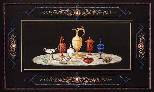 Pietra Dura Plaque by Pasquale Orlandini