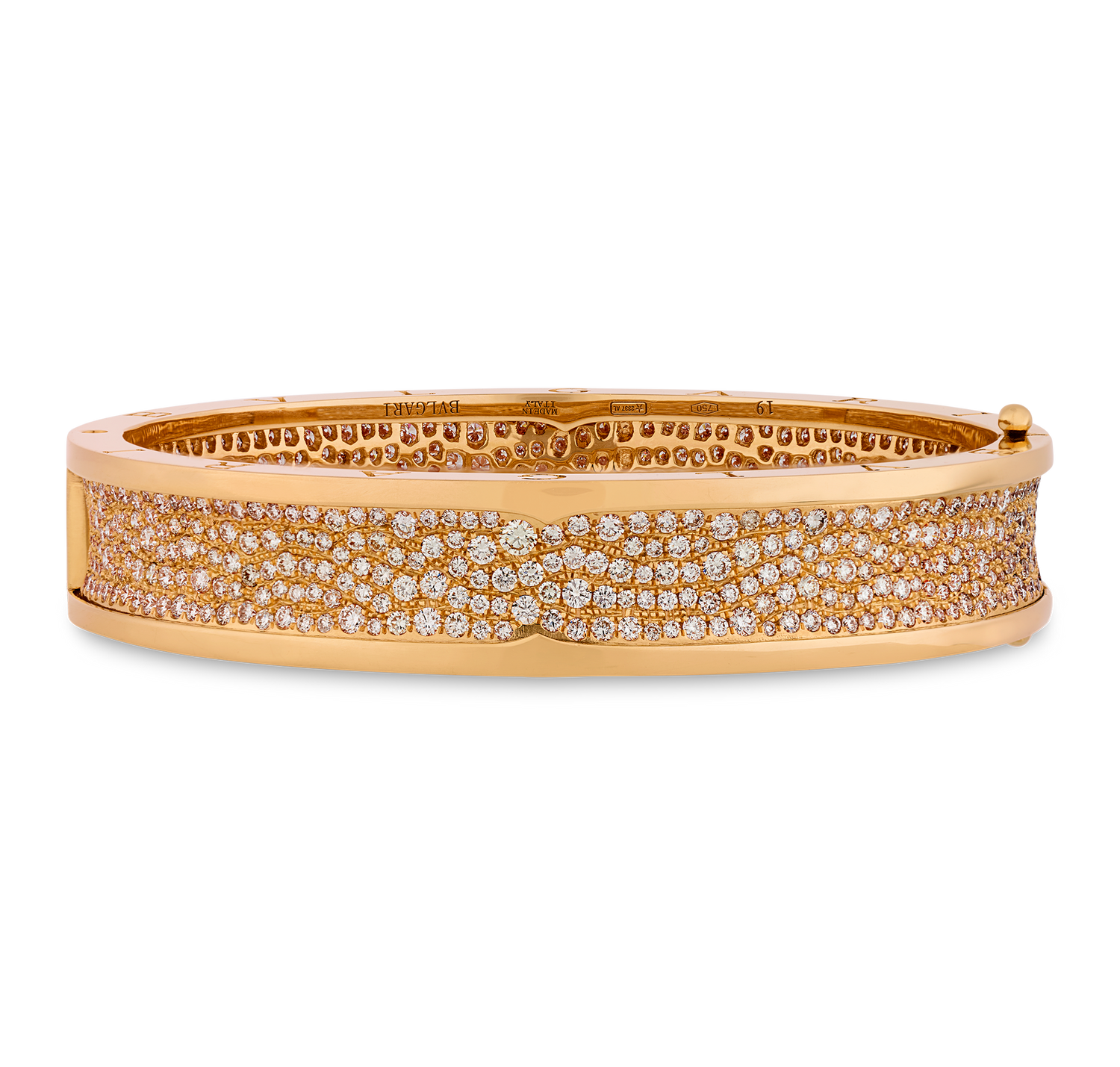 Bulgari B.zero1 Rose Gold and Diamond Bracelet