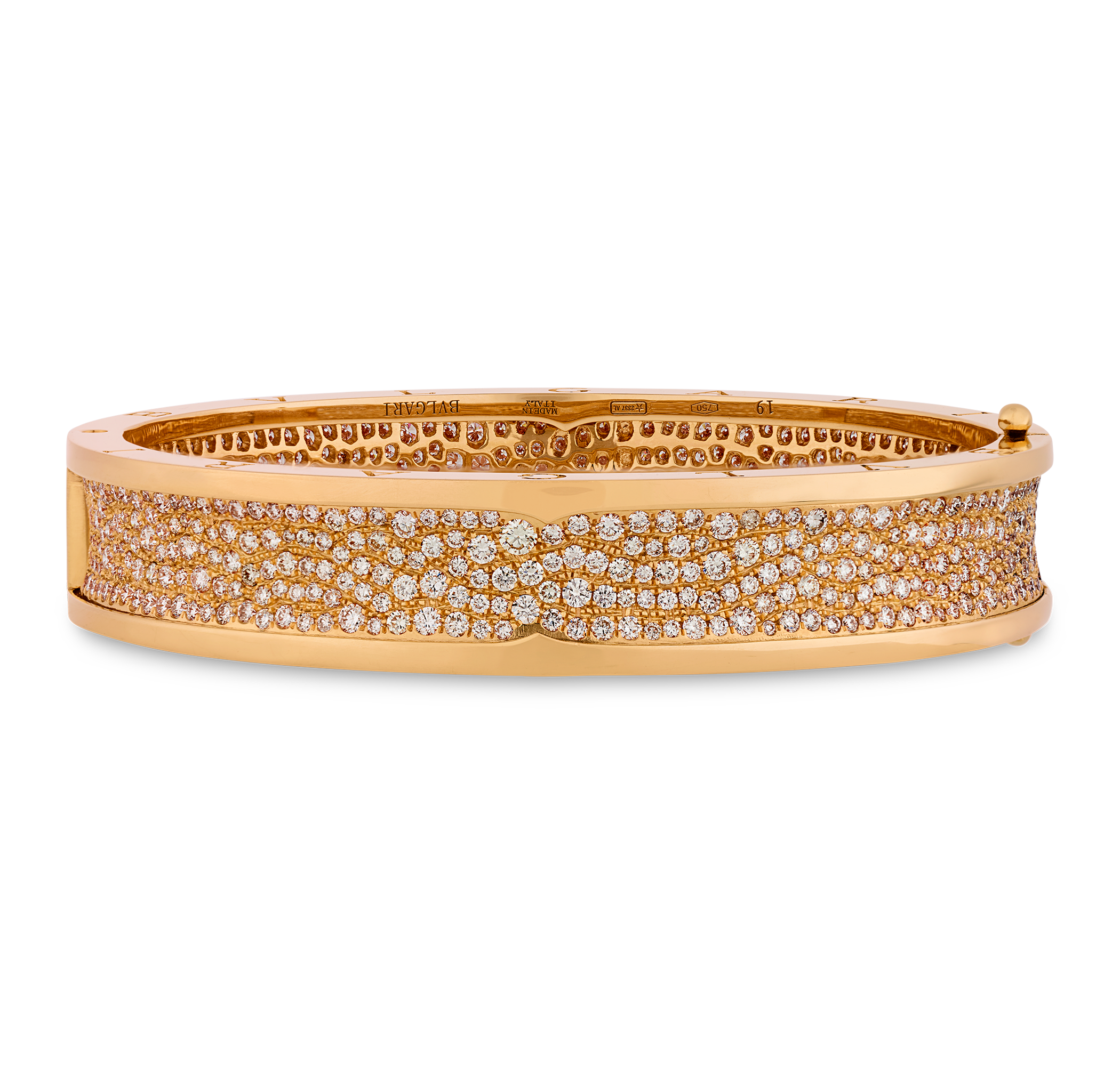 Bulgari B.zero1 Rose Gold and Diamond Bracelet