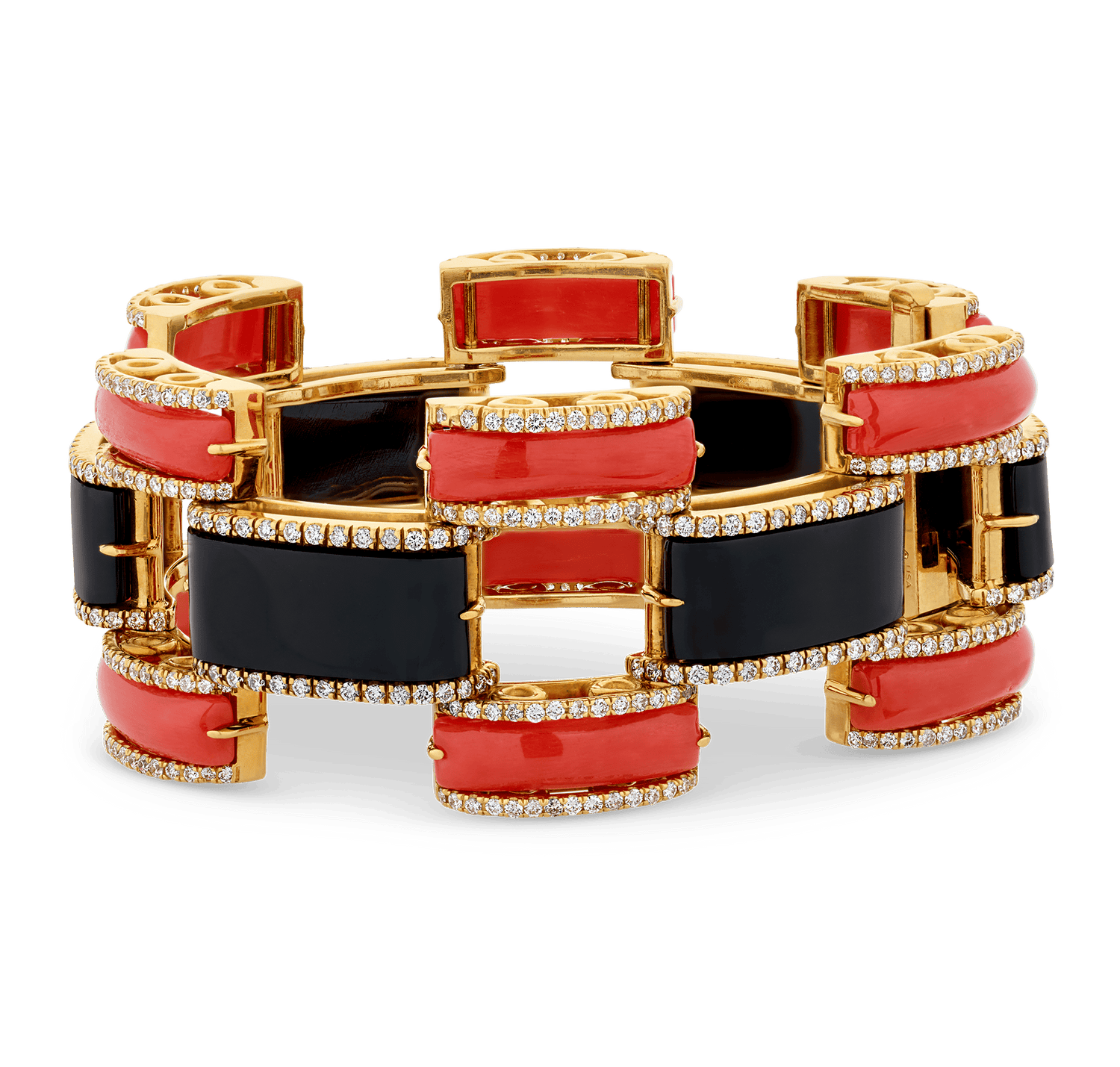 Aletto Brothers Coral and Onyx Bracelet