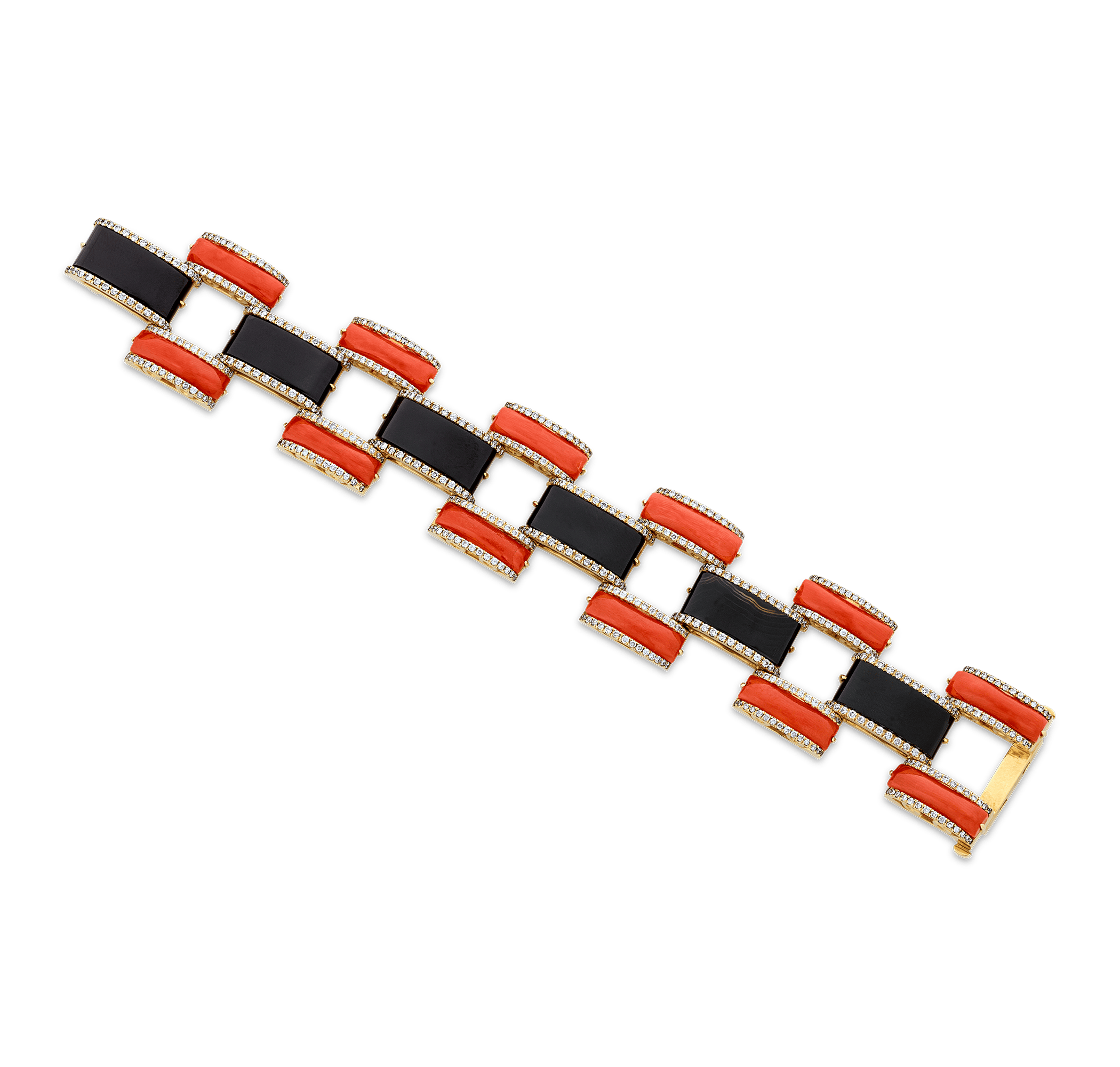 Aletto Brothers Coral and Onyx Bracelet
