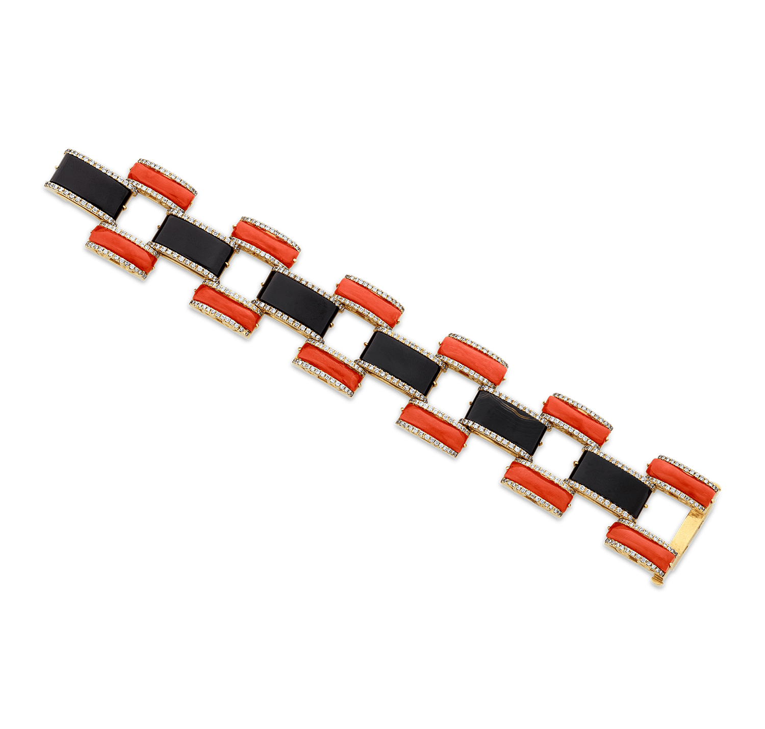 Aletto Brothers Coral and Onyx Bracelet