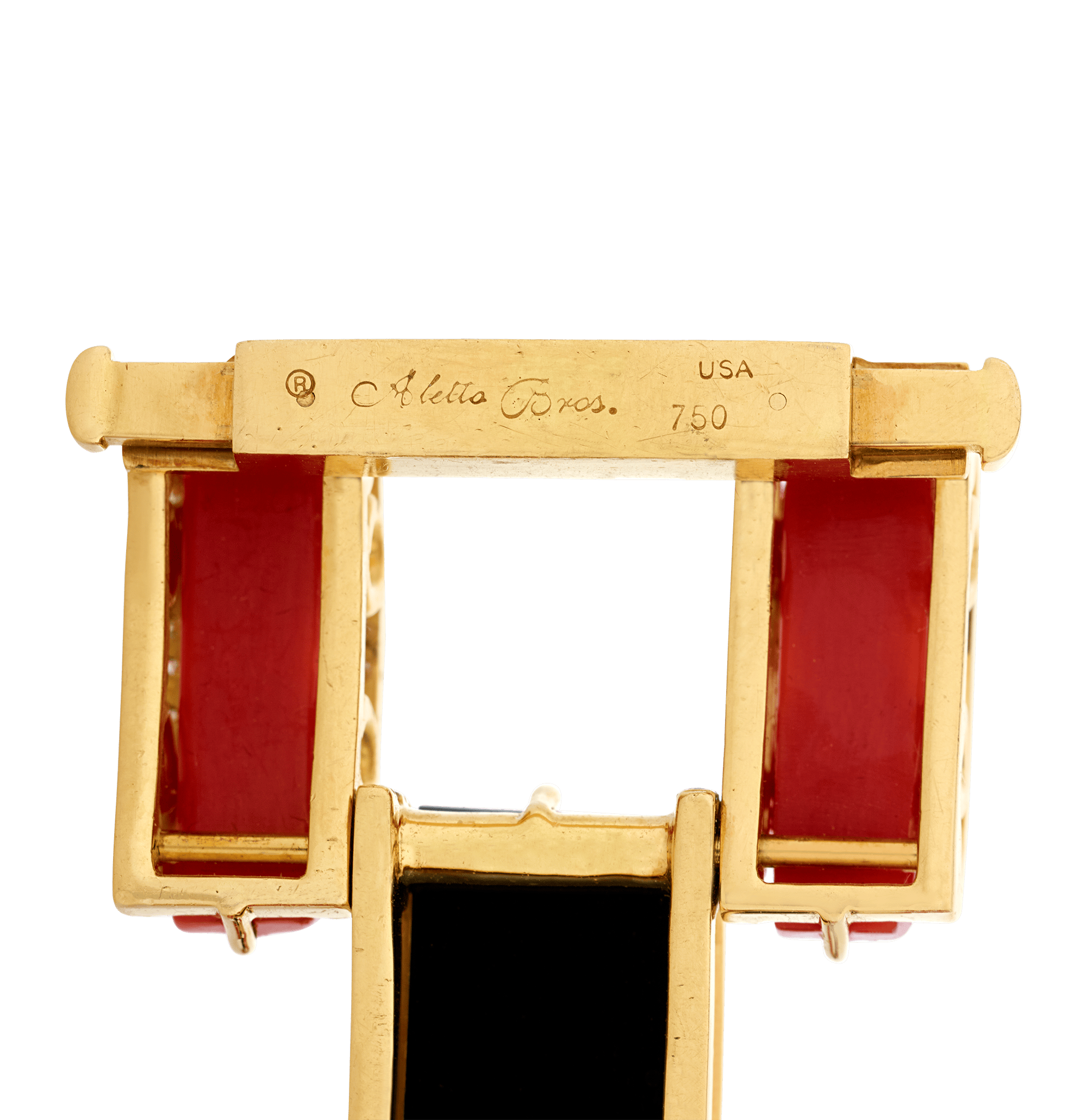 Aletto Brothers Coral and Onyx Bracelet