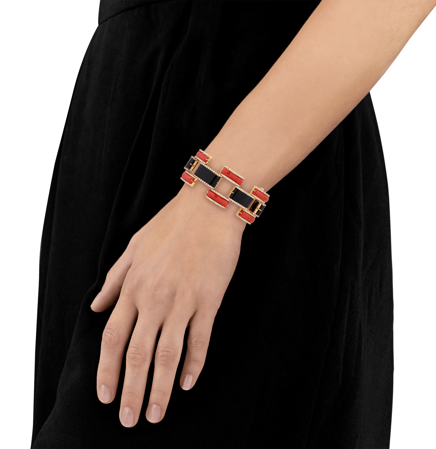 Aletto Brothers Coral and Onyx Bracelet