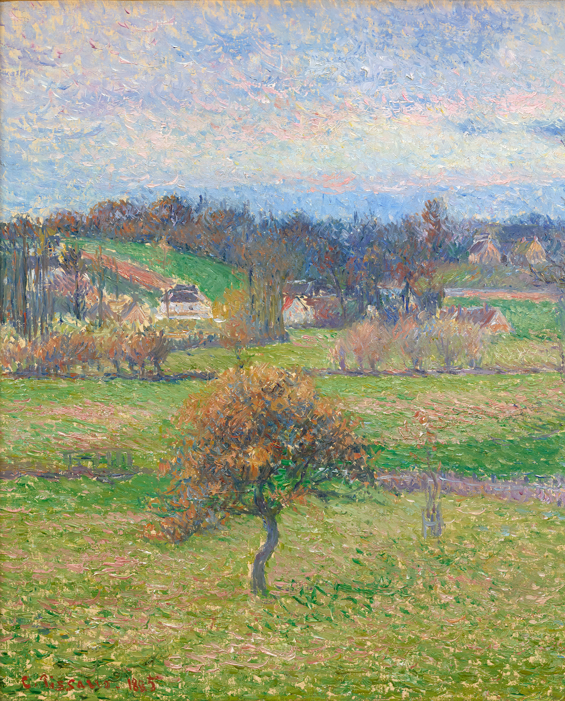 Le Pré à Éragny, automne by Camille Pissarro