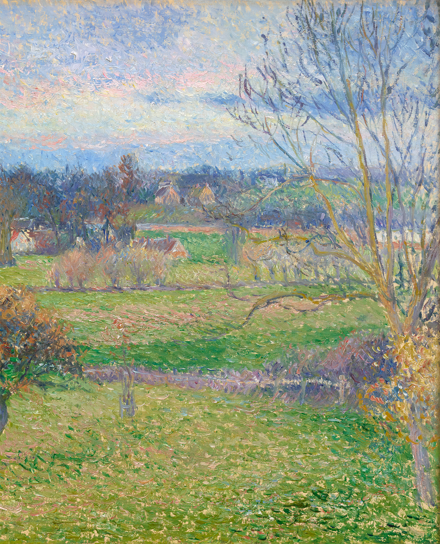 Le Pré à Éragny, automne by Camille Pissarro