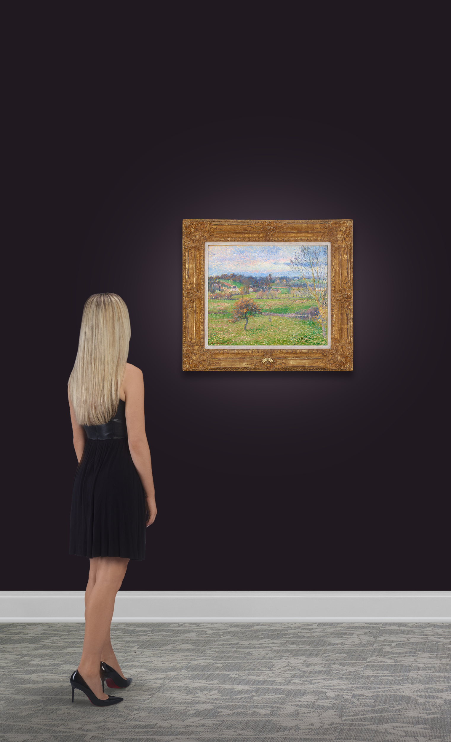 Le Pré à Éragny, automne by Camille Pissarro