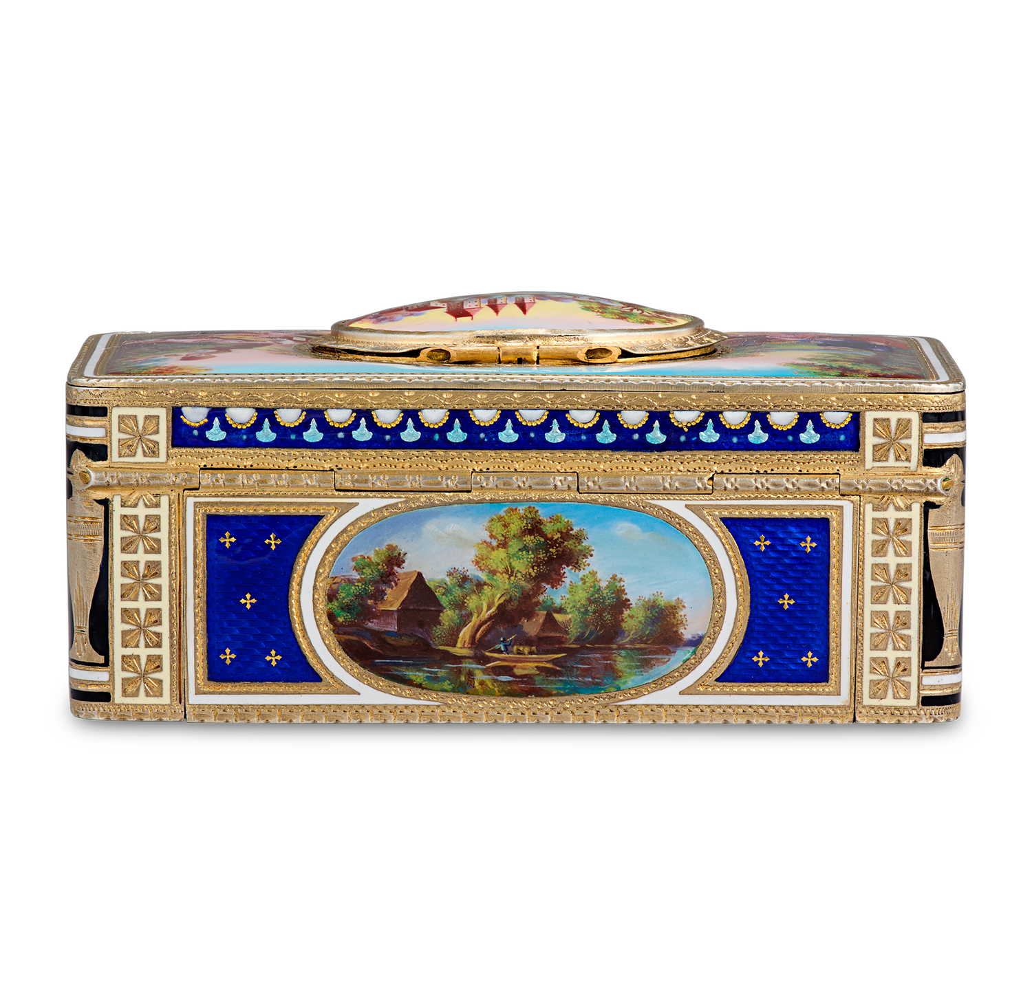 German Silver-Gilt and Enamel Singing Bird Box