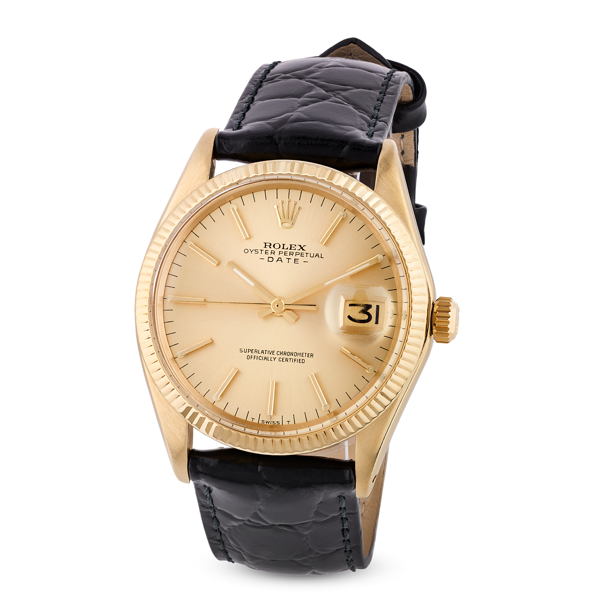 Rolex 14K Yellow Gold Oyster Perpetual Date Wristwatch