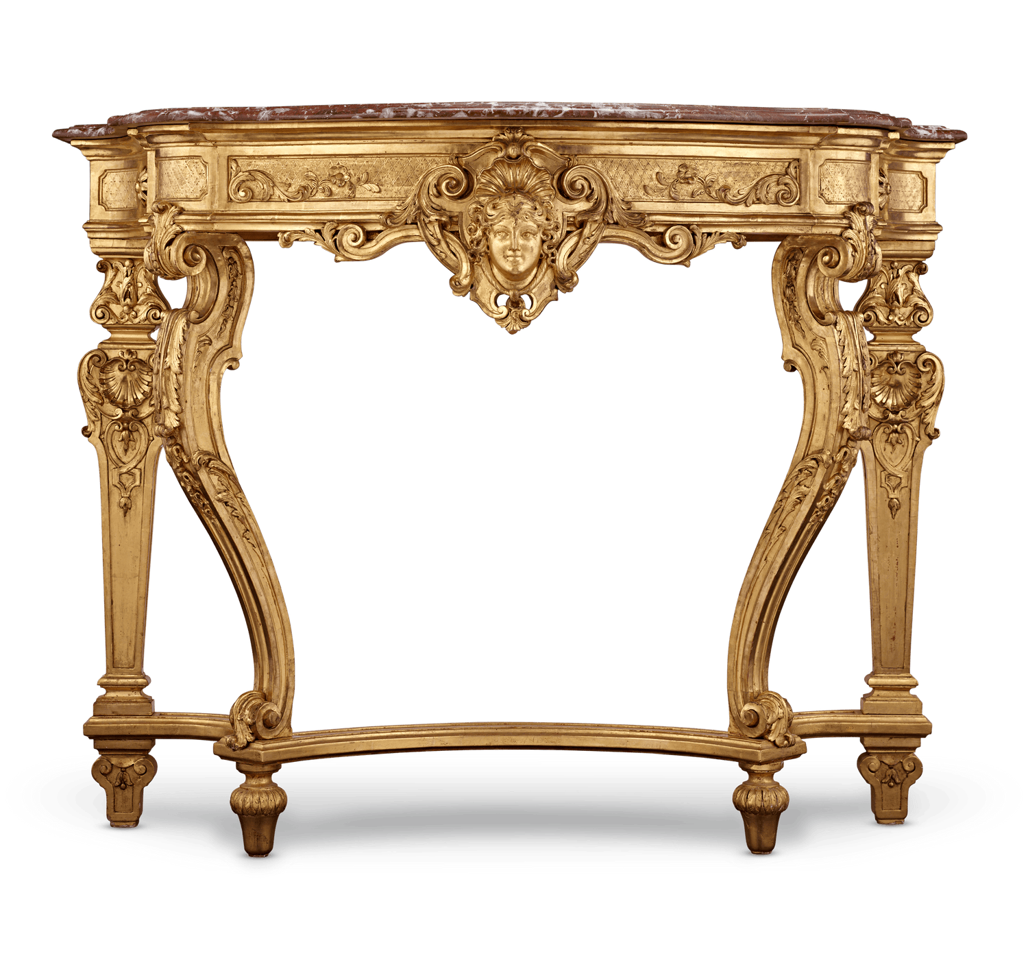 Louis XVI-Style Giltwood Console Table