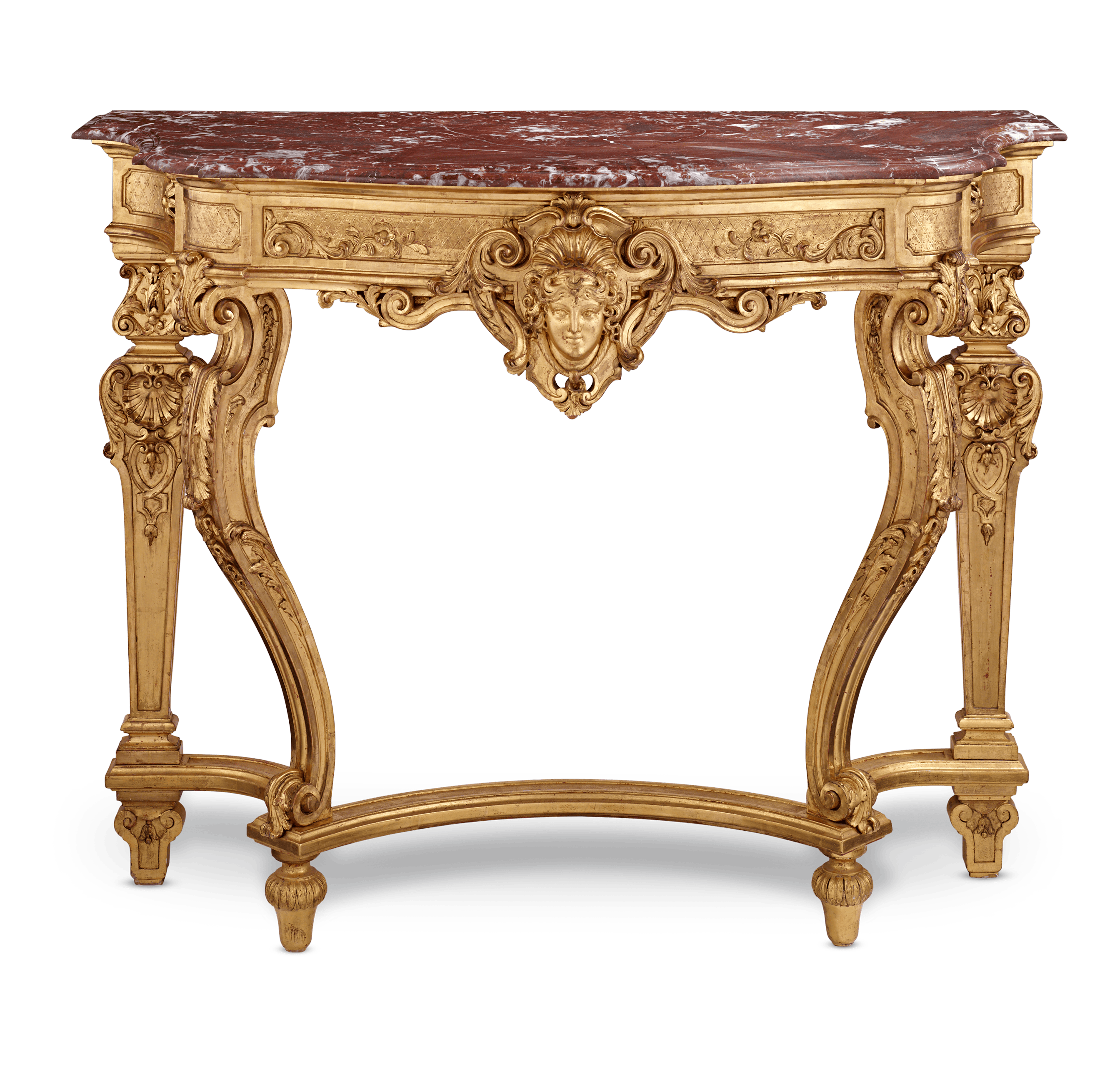 Louis XVI-Style Giltwood Console Table