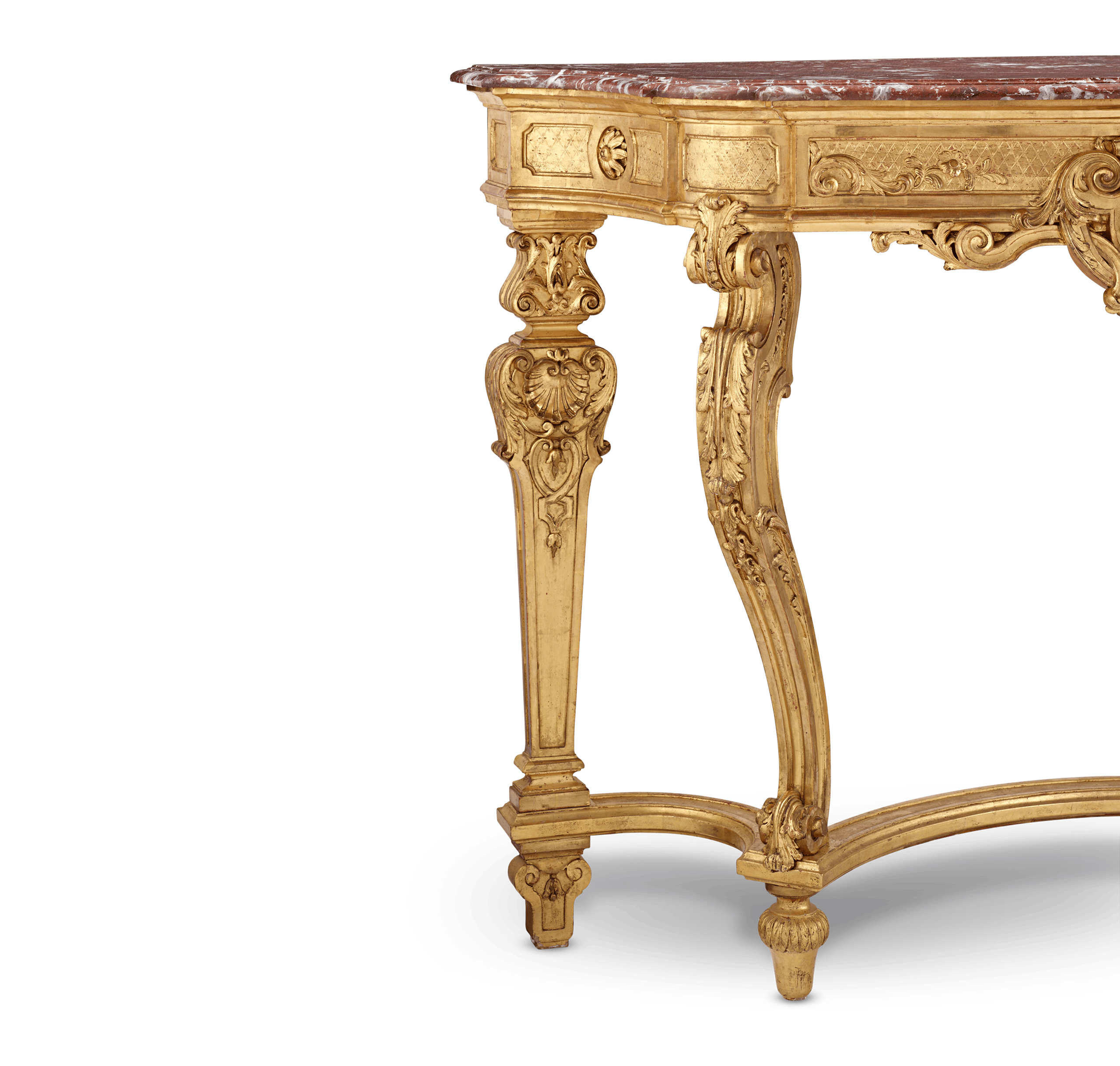 Louis XVI-Style Giltwood Console Table