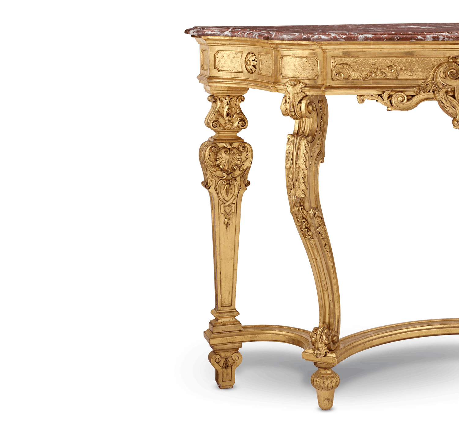 Louis XVI-Style Giltwood Console Table