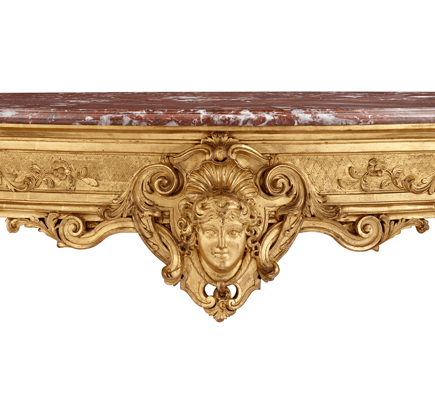 Louis XVI-Style Giltwood Console Table