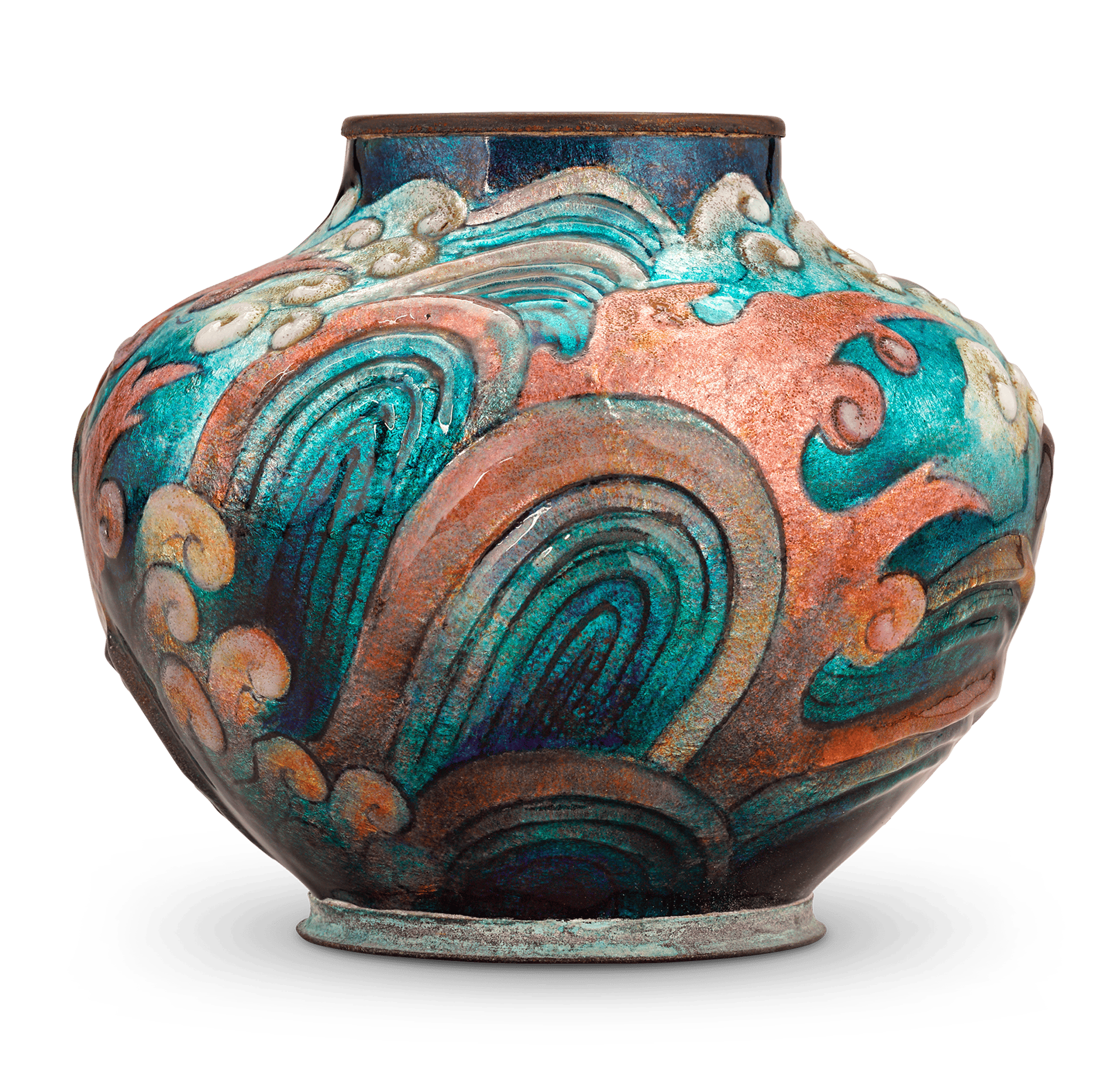 Ocean Waves Vase by Camille Fauré