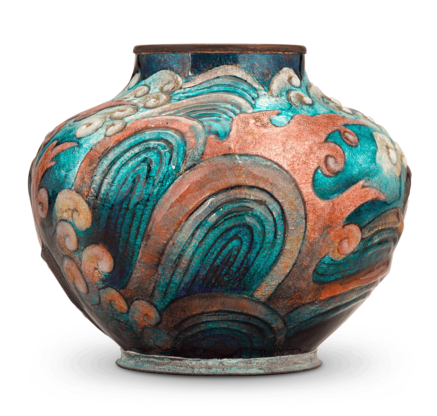 Ocean Waves Vase by Camille Fauré