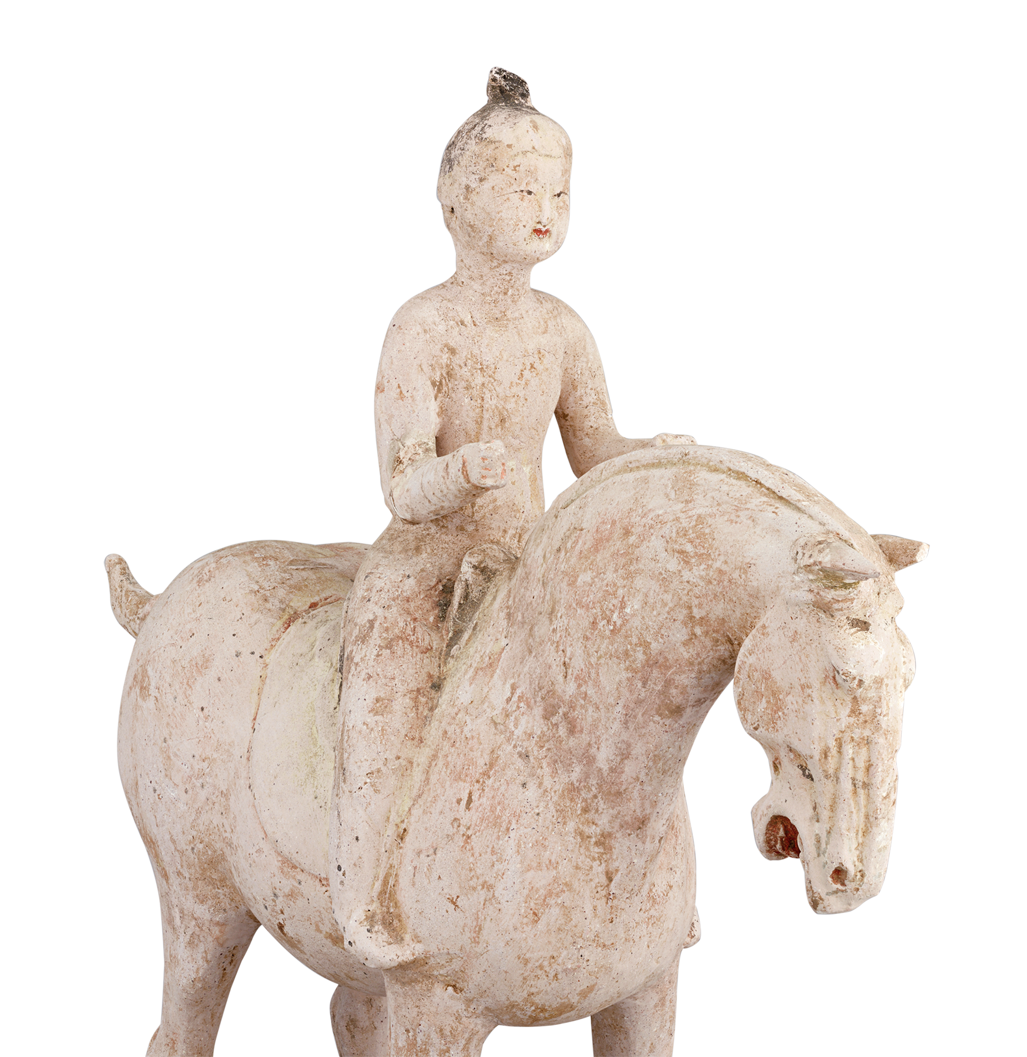 Tang Dynasty Terracotta Horse with Rider