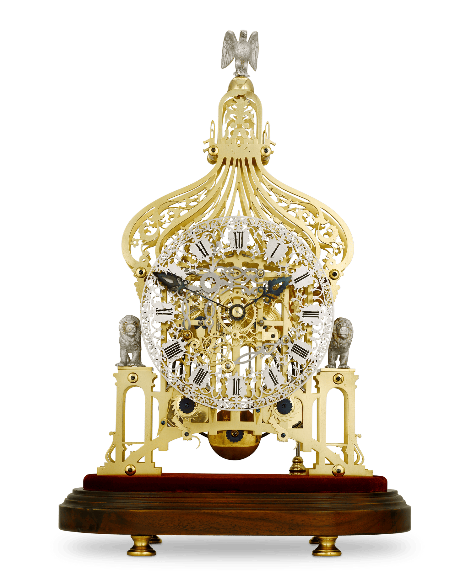 Brighton Pavilion Skeleton Clock by Smiths of Clerkenwell