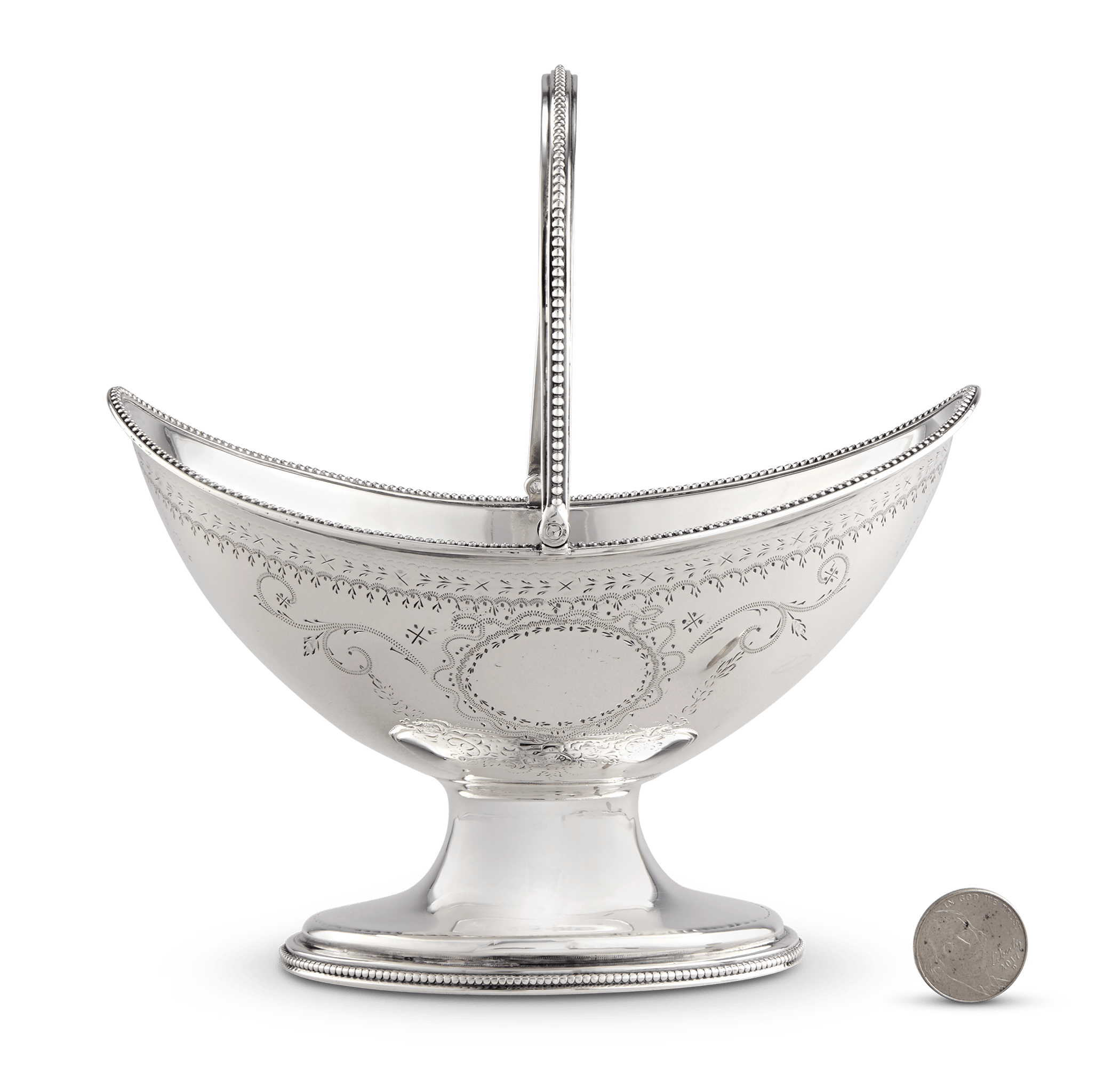 Georgian Silver Sugar Basket by Hester Bateman
