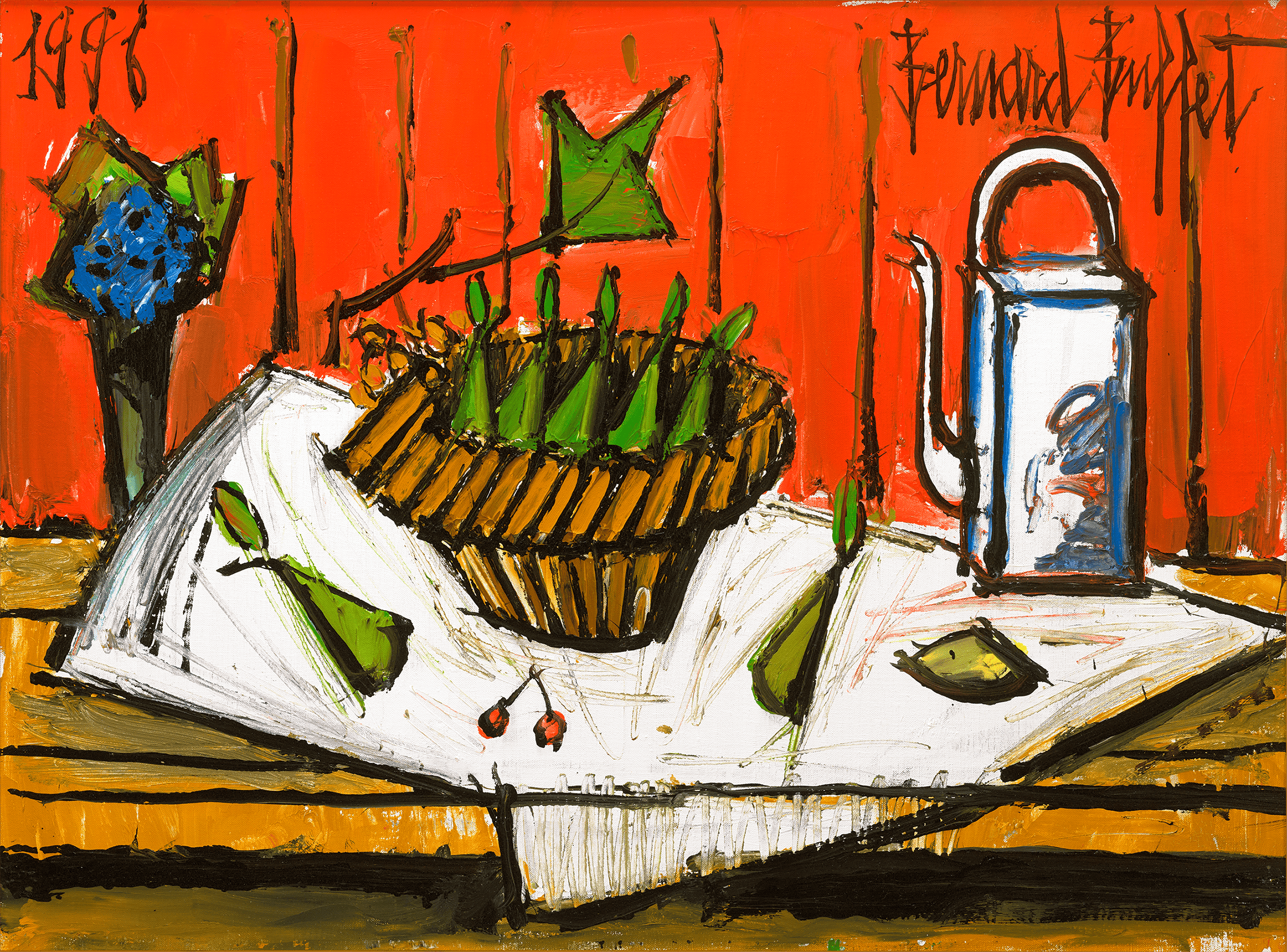 Panier de poires et théière by Bernard Buffet | M.S. Rau