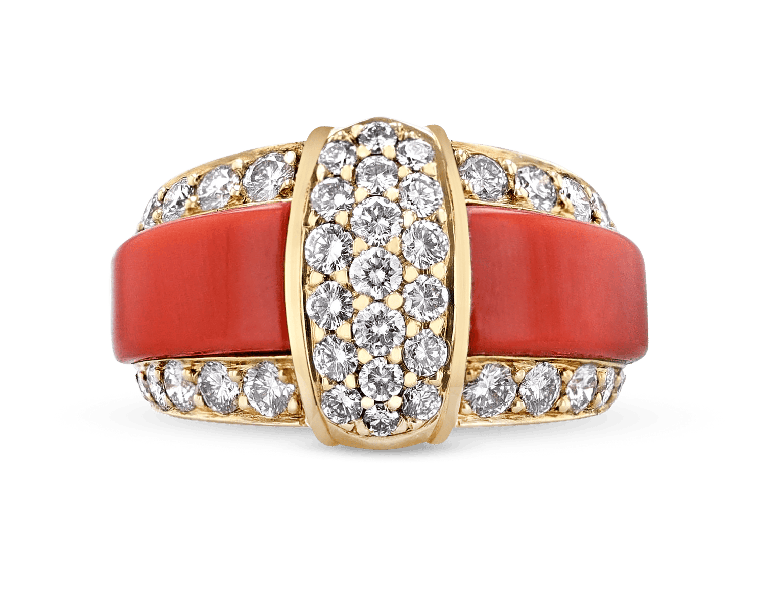 Van Cleef & Arpels Coral and Diamond Philippine Ring