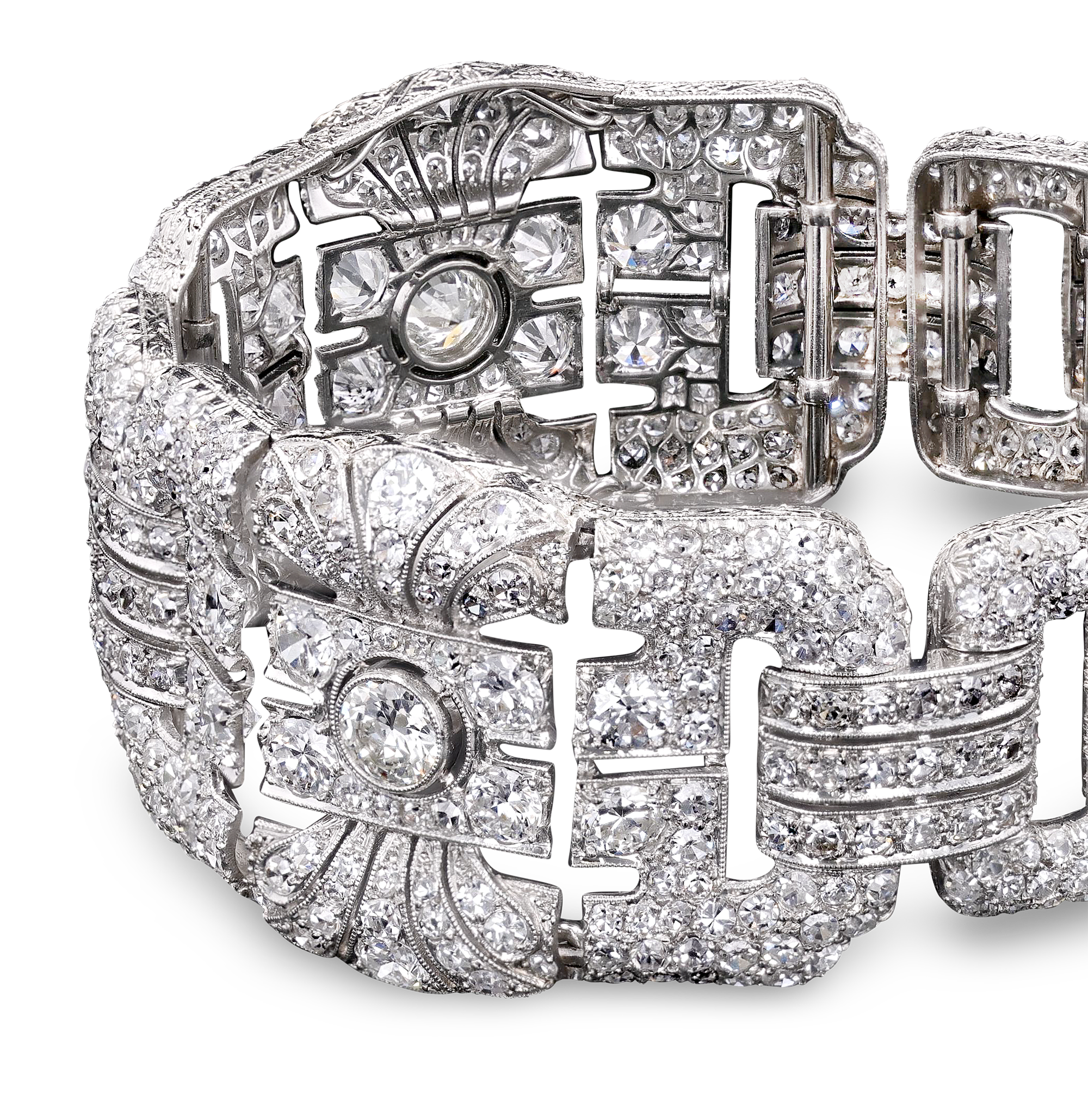 Art Deco Diamond Bracelet, 25.90 Carats