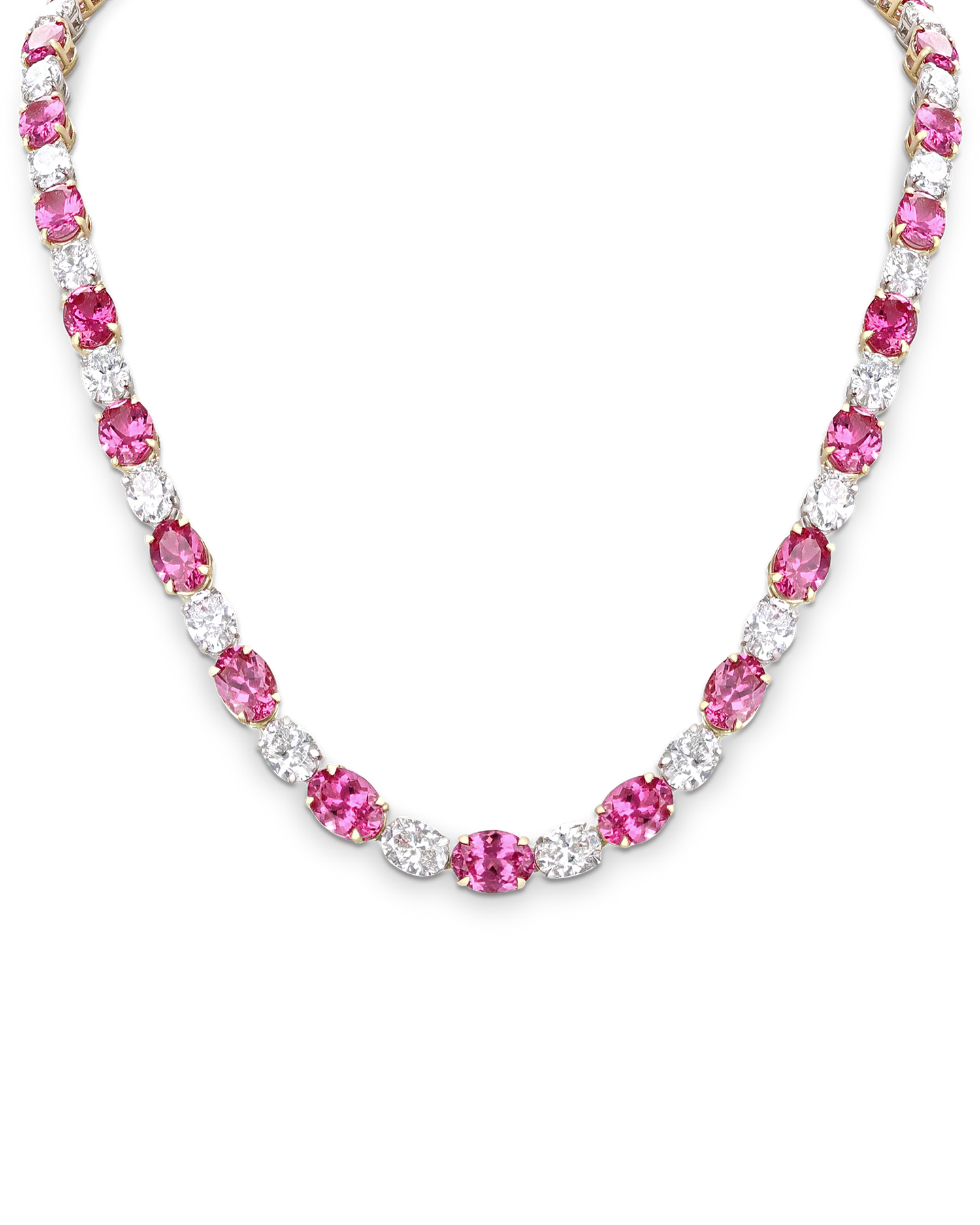 Mahenge Pink Spinel Necklace, 33.21 Carats
