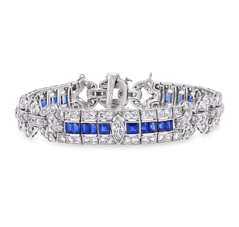 Tiffany & Co. Art Deco Sapphire and Diamond Bracelet