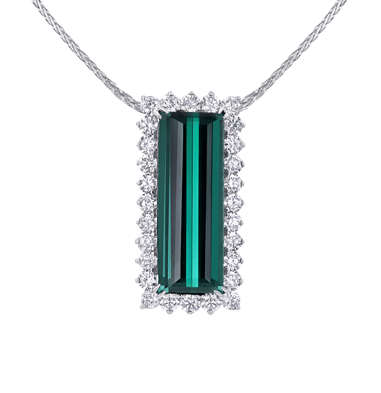 Indicolite Tourmaline Pendant, 23.45 Carats