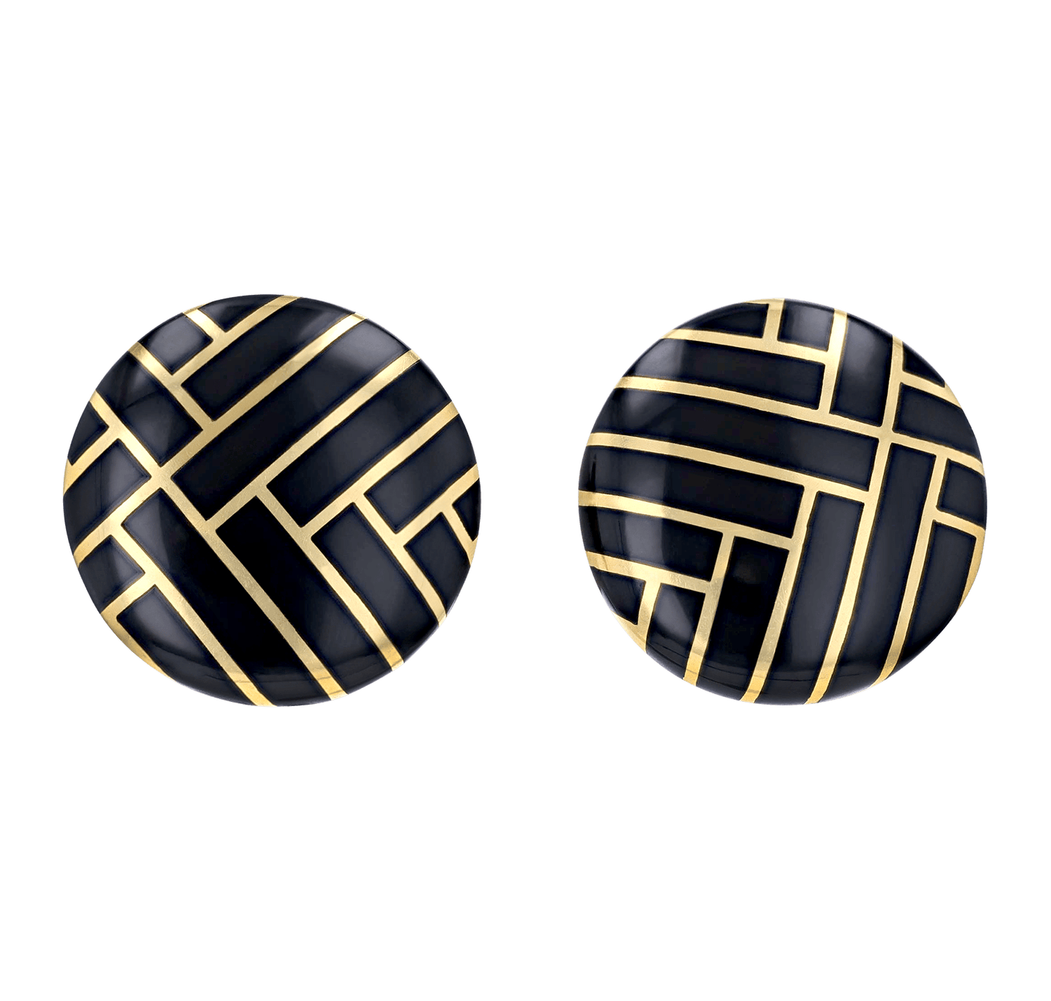 Angela Cummings Gold and Onyx Earrings