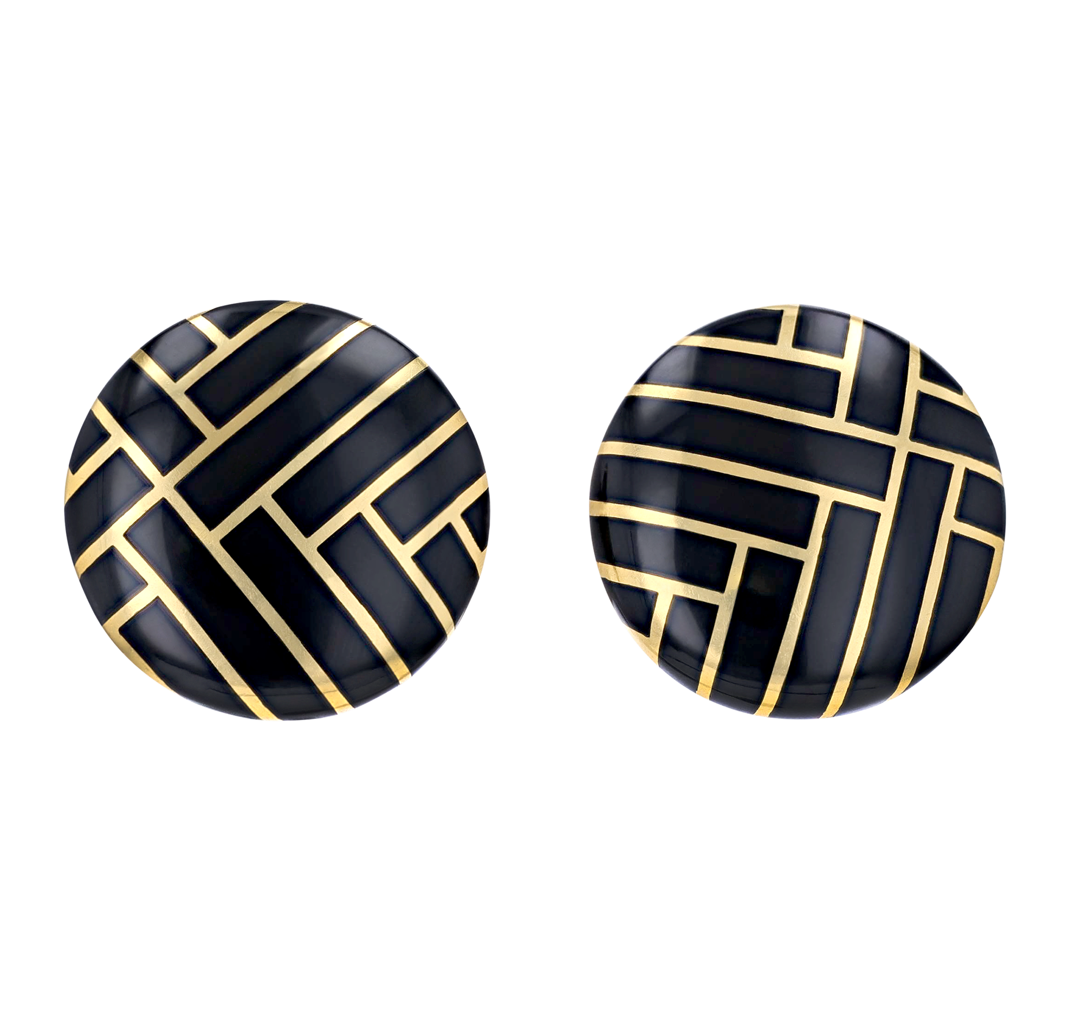 Angela Cummings Gold and Onyx Earrings