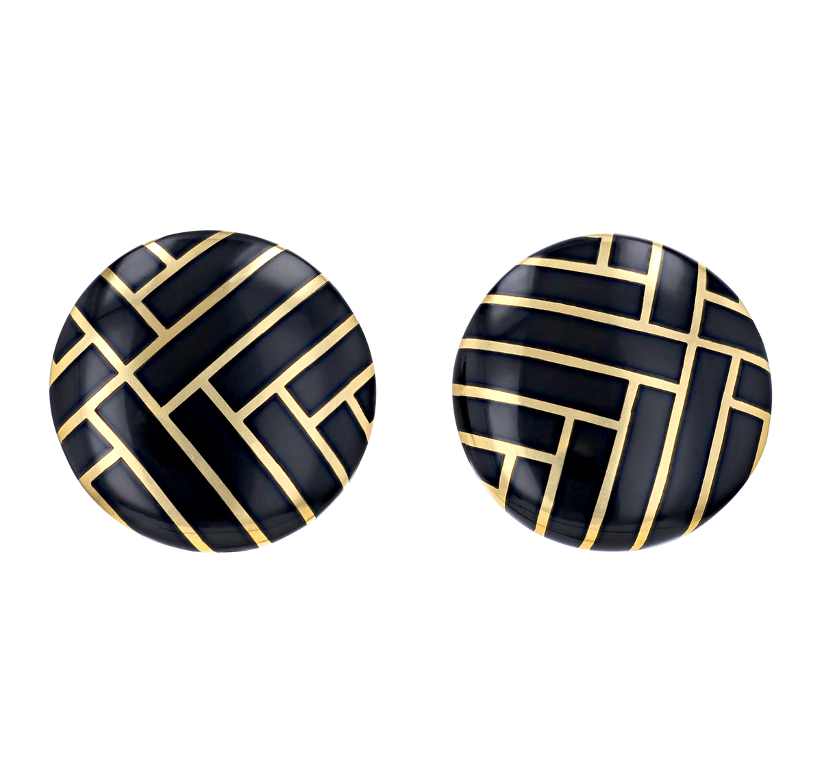 Angela Cummings Gold and Onyx Earrings