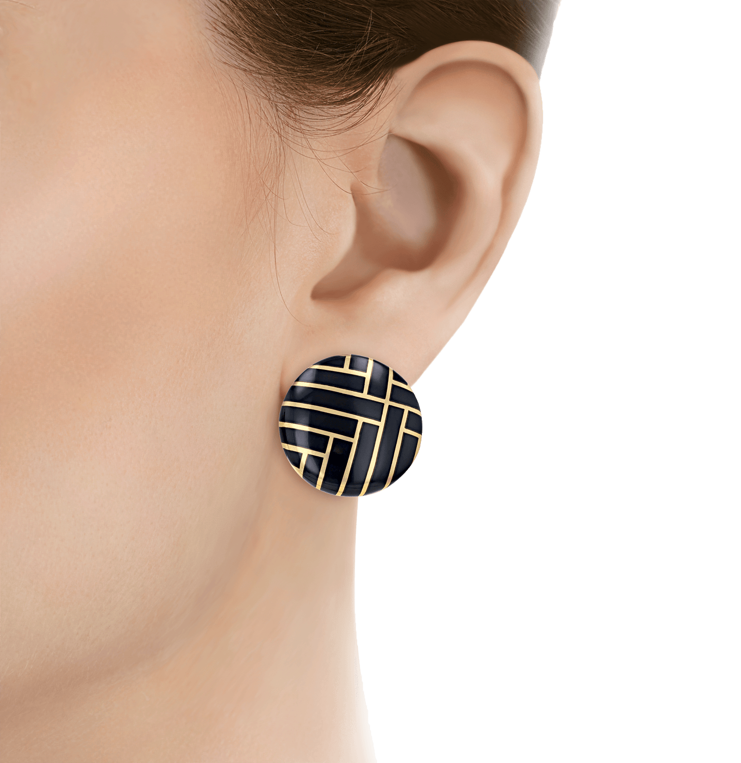 Angela Cummings Gold and Onyx Earrings