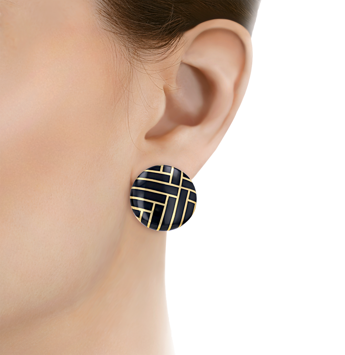 Angela Cummings Gold and Onyx Earrings