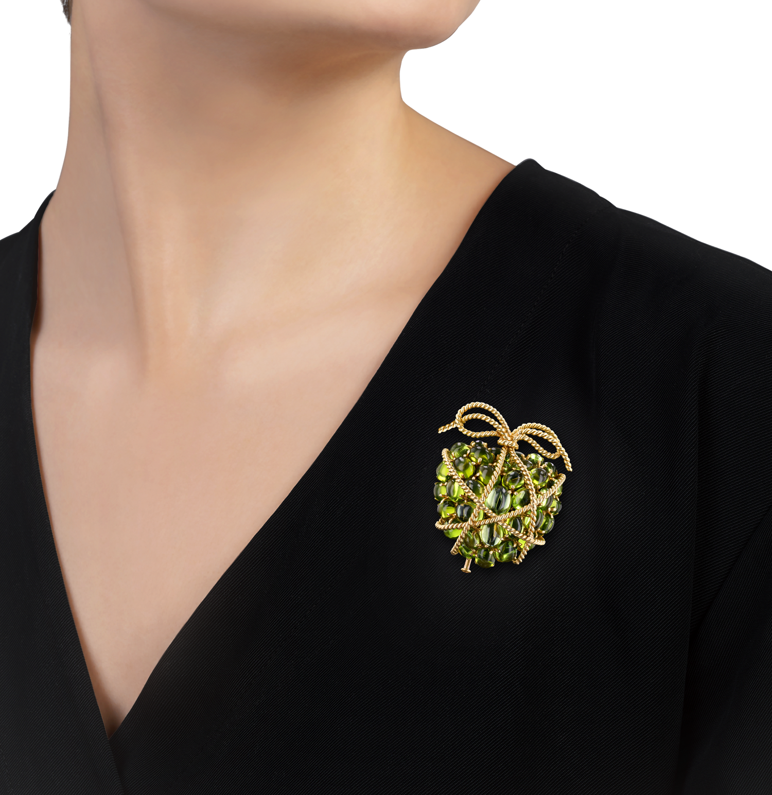 Verdura Peridot Heart Brooch, 70.00 Carats