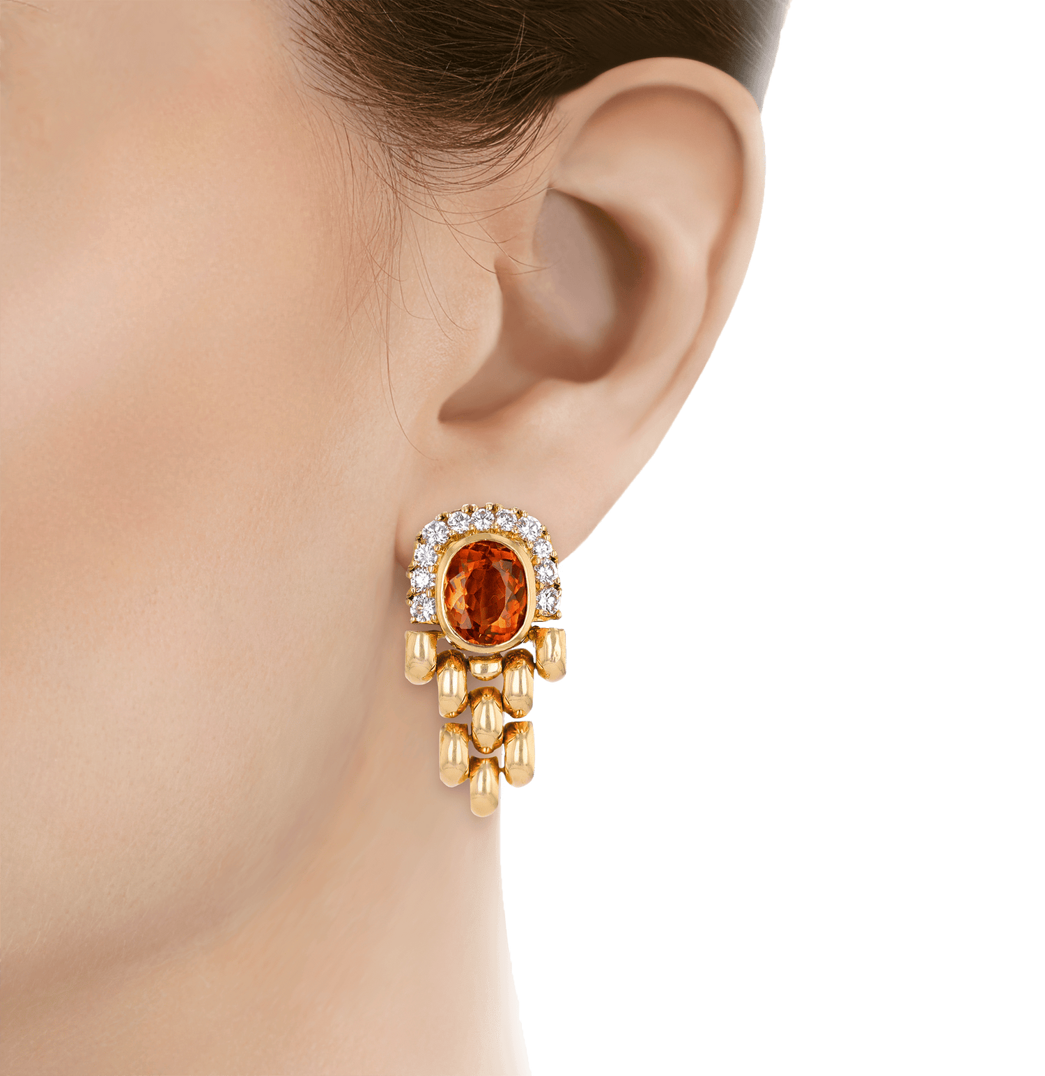 Mouawad Citrine Earrings, 16.00 Carats