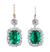 Untreated Colombian Emerald Earrings, 4.95 Carats