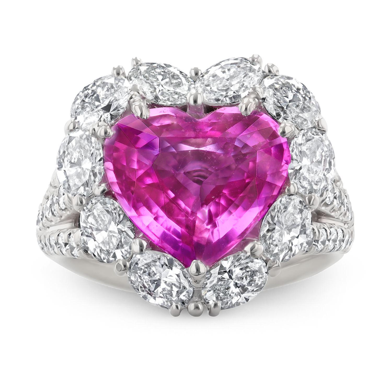 Untreated Pink Sapphire Ring, 4.67 Carats