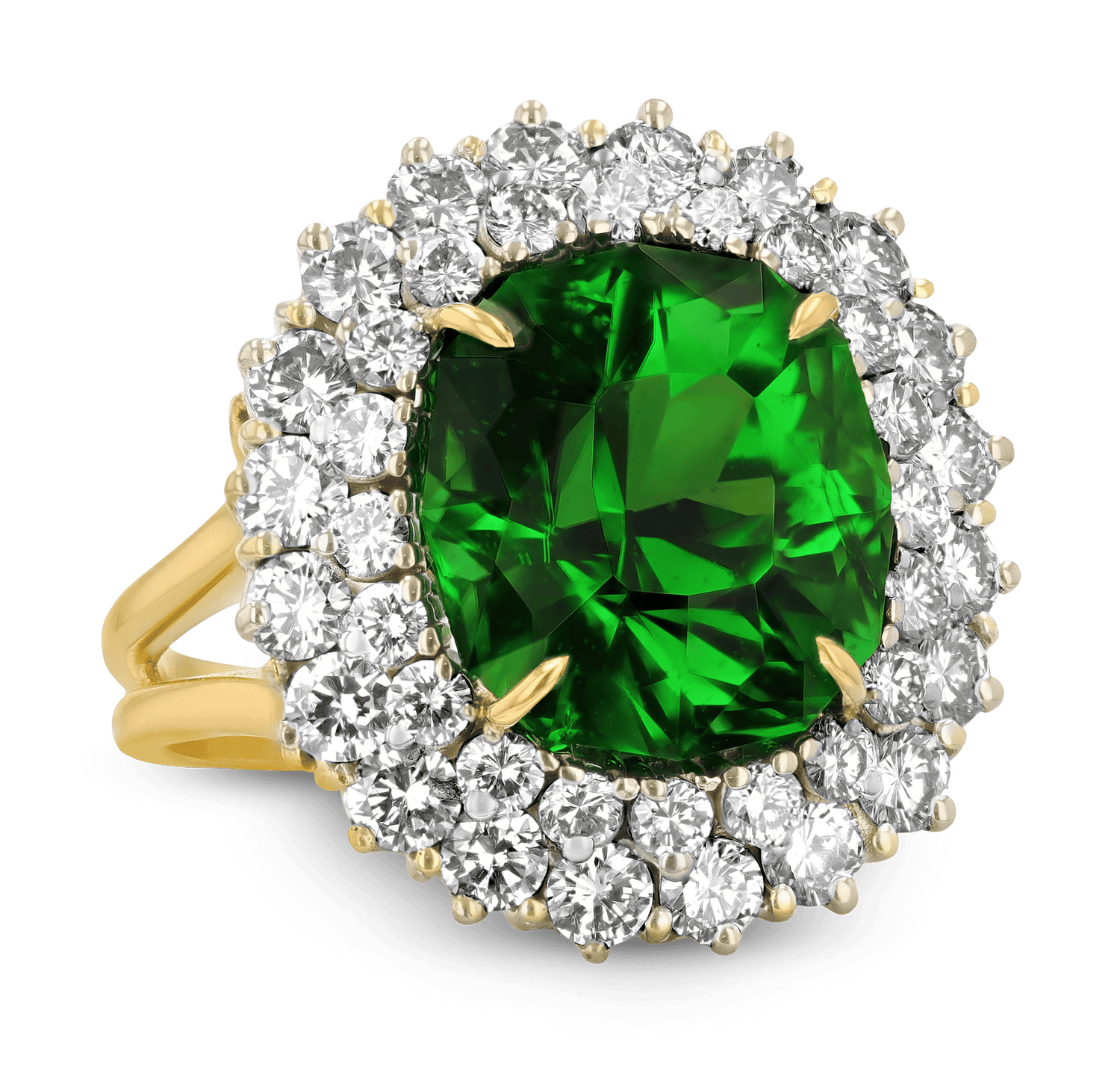 Chrome Tourmaline Ring, 10.64 Carats