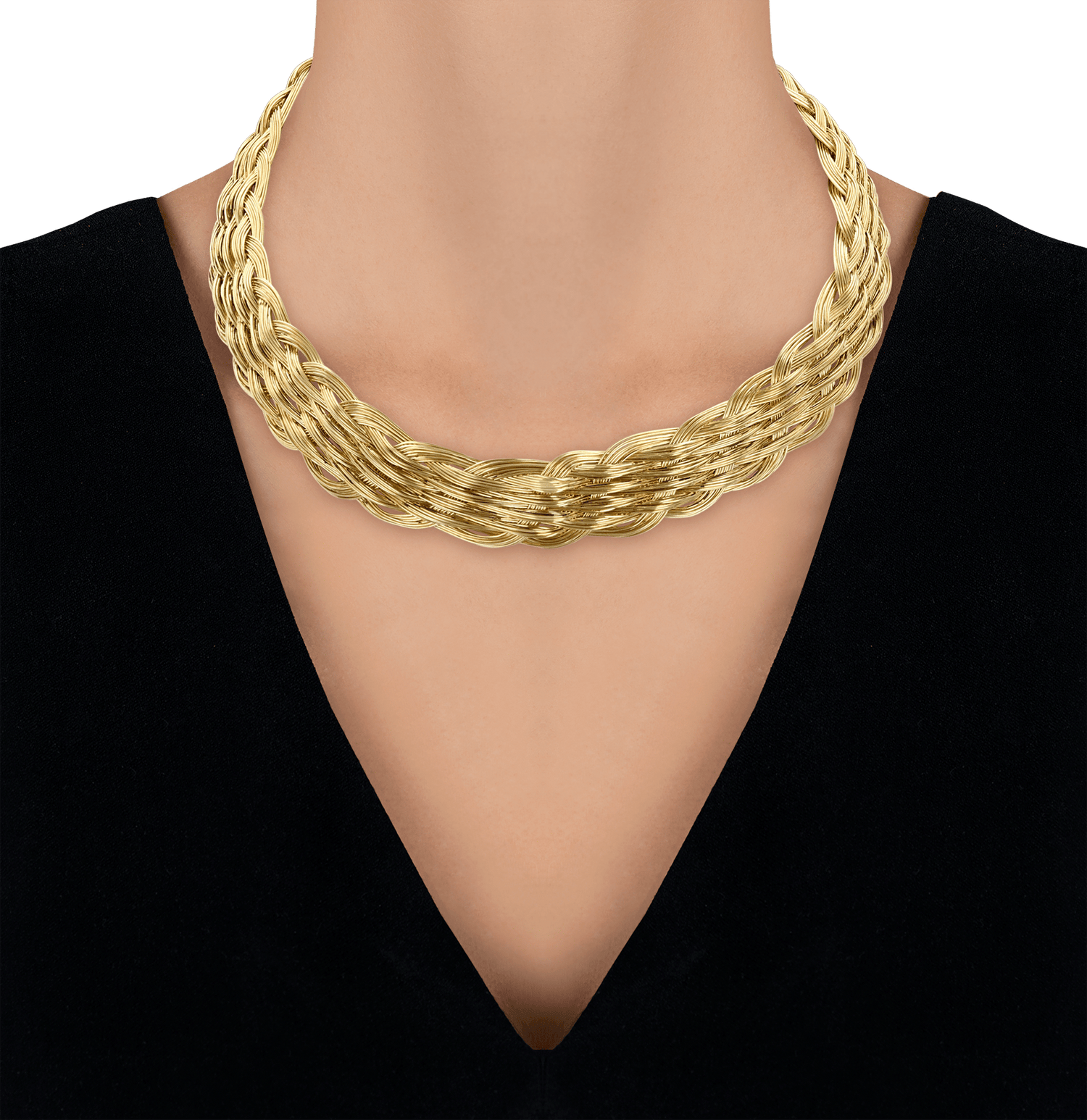 Henry Dunay Woven Gold Necklace
