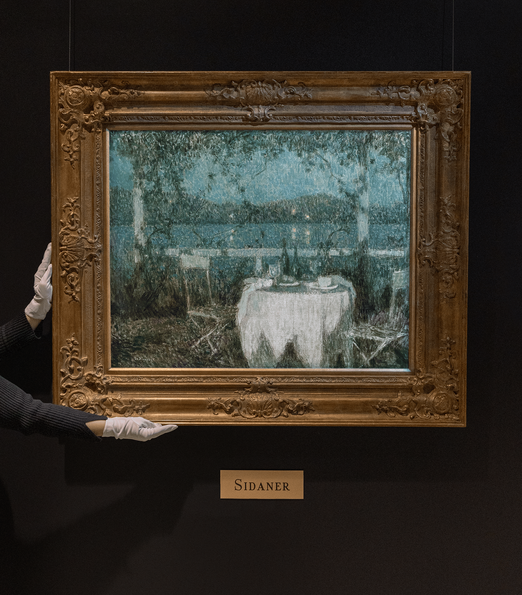 La table sur la terrasse au clair de lune by Henri Le Sidaner