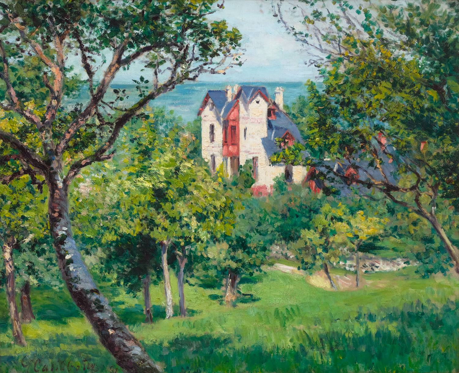 Paysage près de Trouville by Gustave Caillebotte