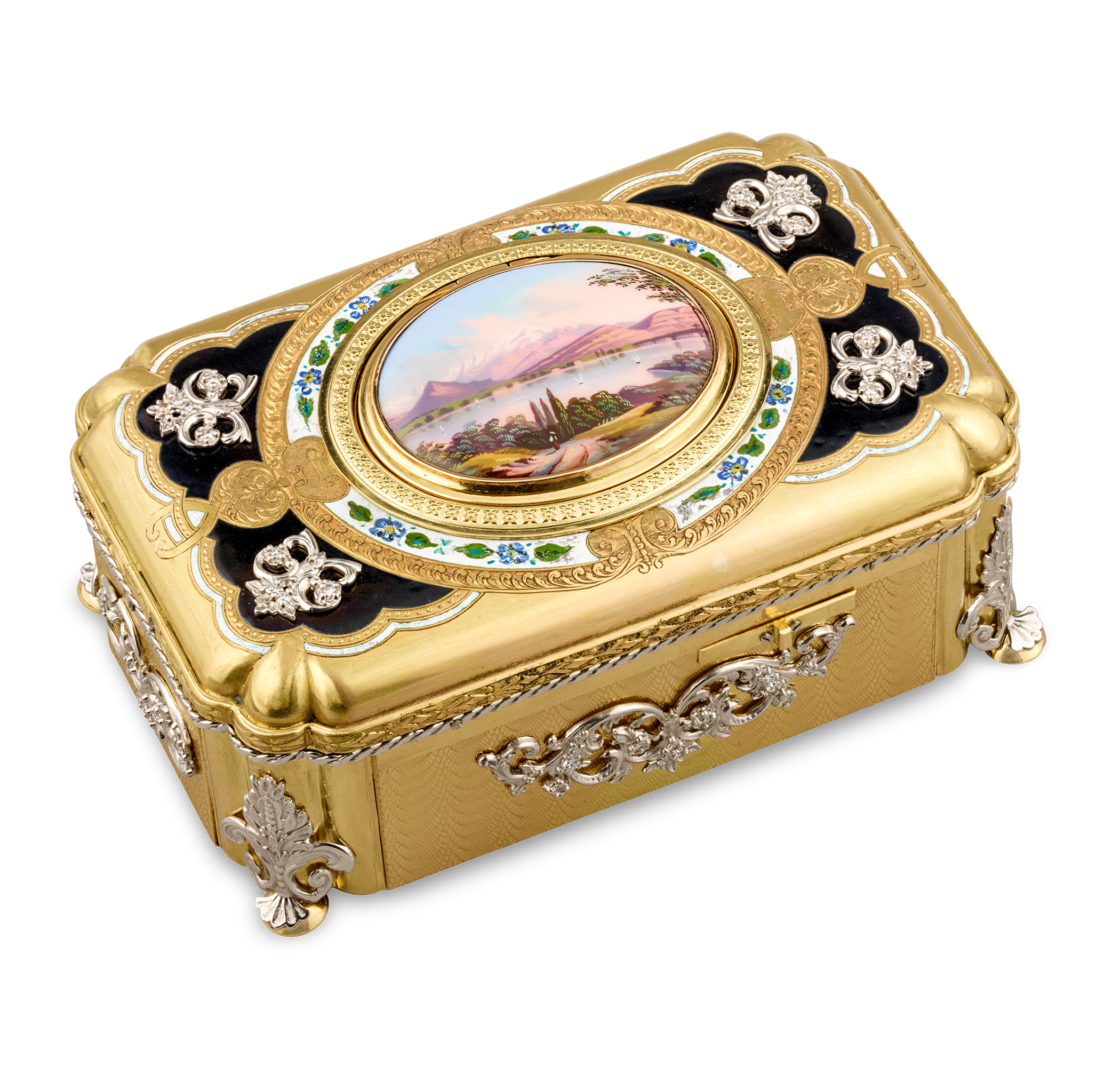 Gold and Diamond Bird Box by Charles Bruguier